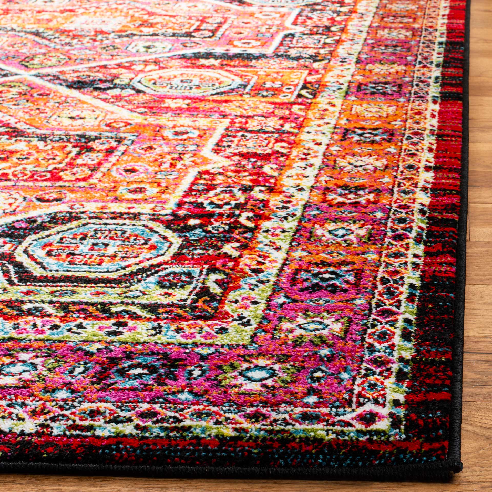 Cherokee Black/Orange Area Rug - Image 4