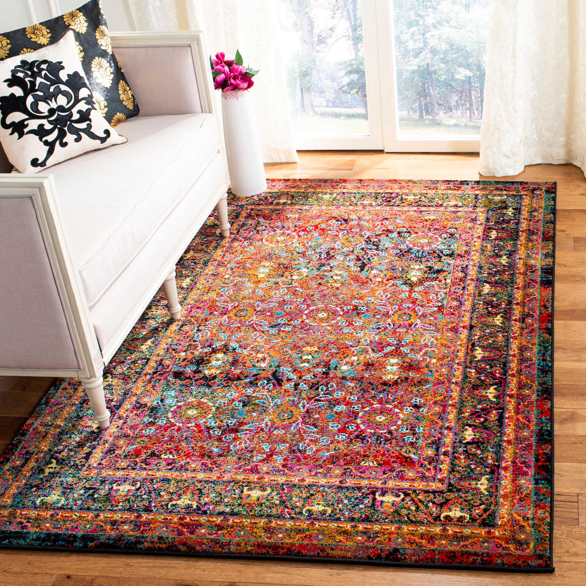 Cherokee Red/Black Area Rug - Image 4