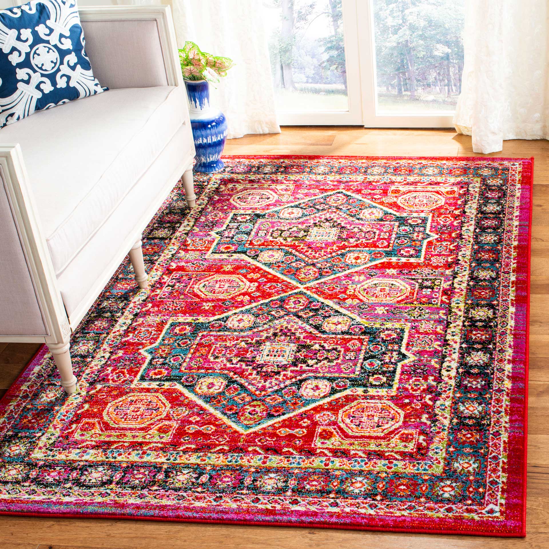 Cherokee Red/Blue Area Rug - Image 5