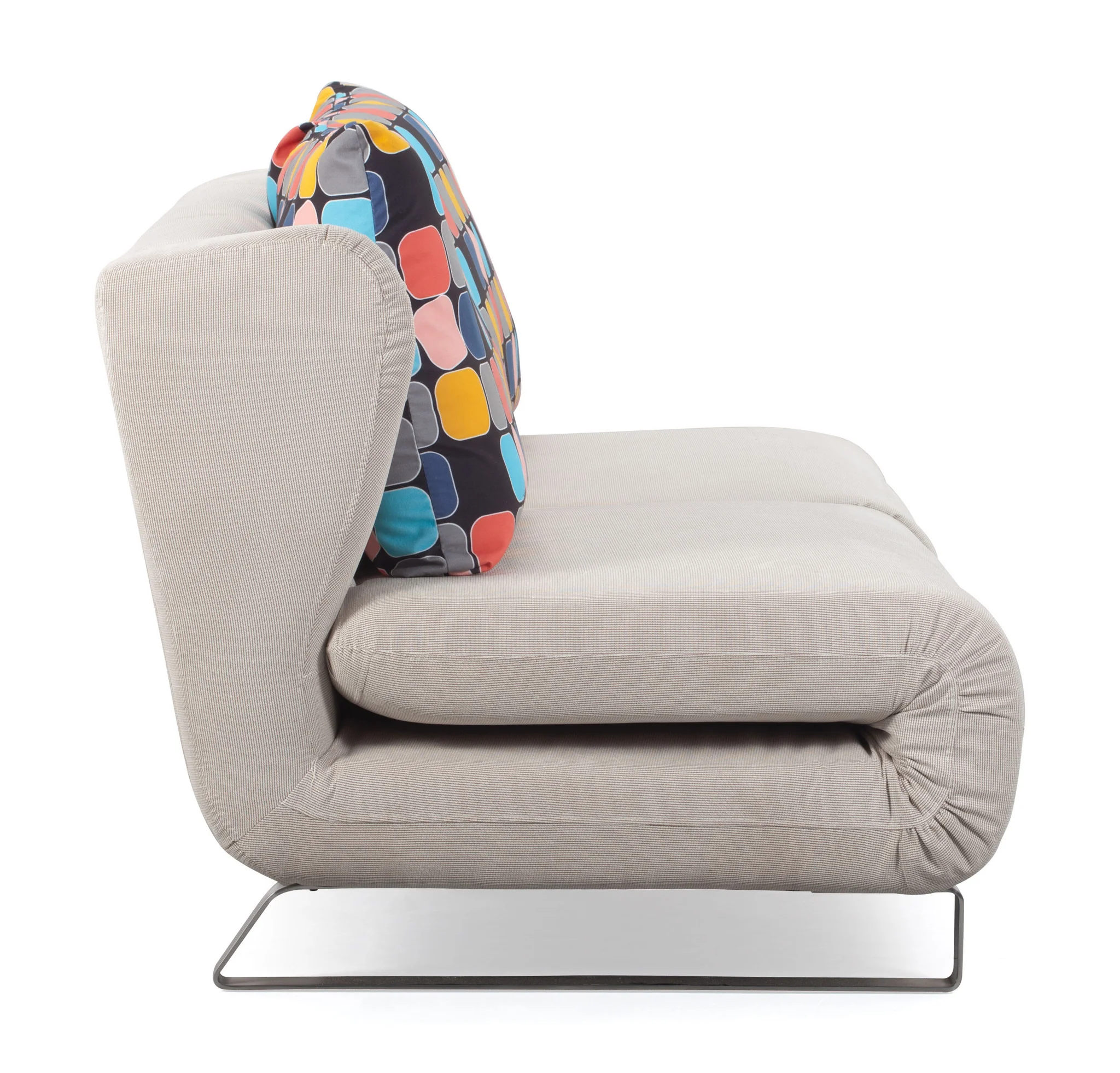 Chester Sofa Sleeper Cement Body & Color Block Back Cushion - Image 2