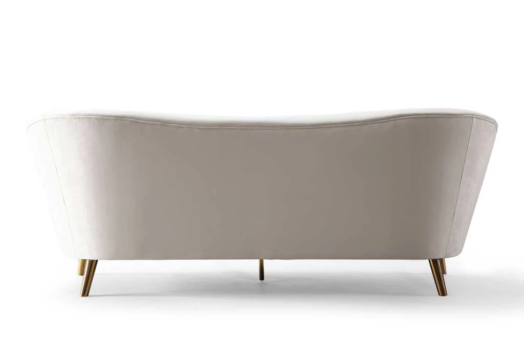 Cheston Velvet Sofa Cream - Image 3