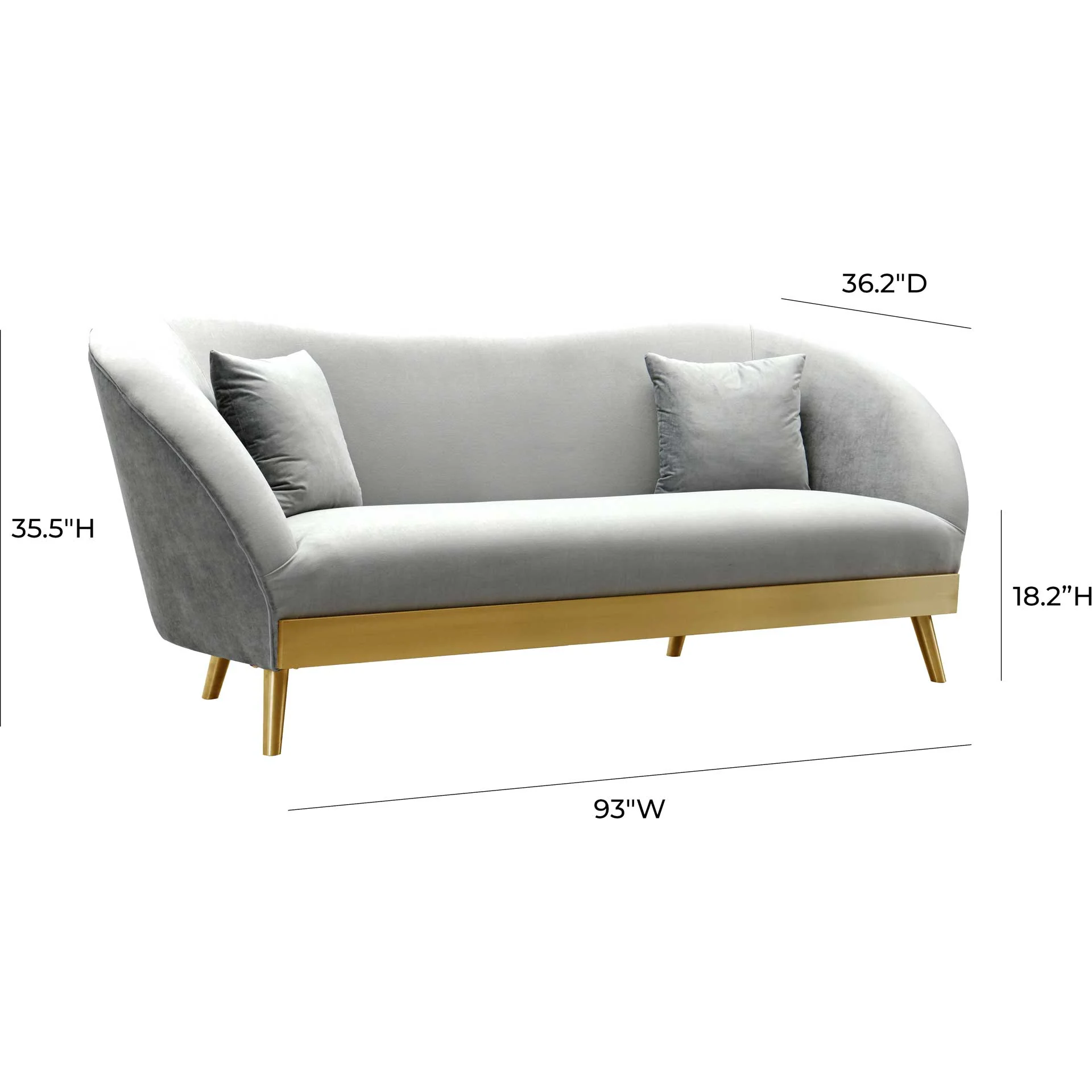 Cheston Velvet Sofa Gray - Image 6