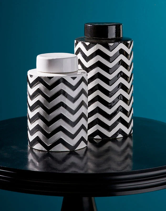 Chevron Small Canister w/ Lid - Image 2