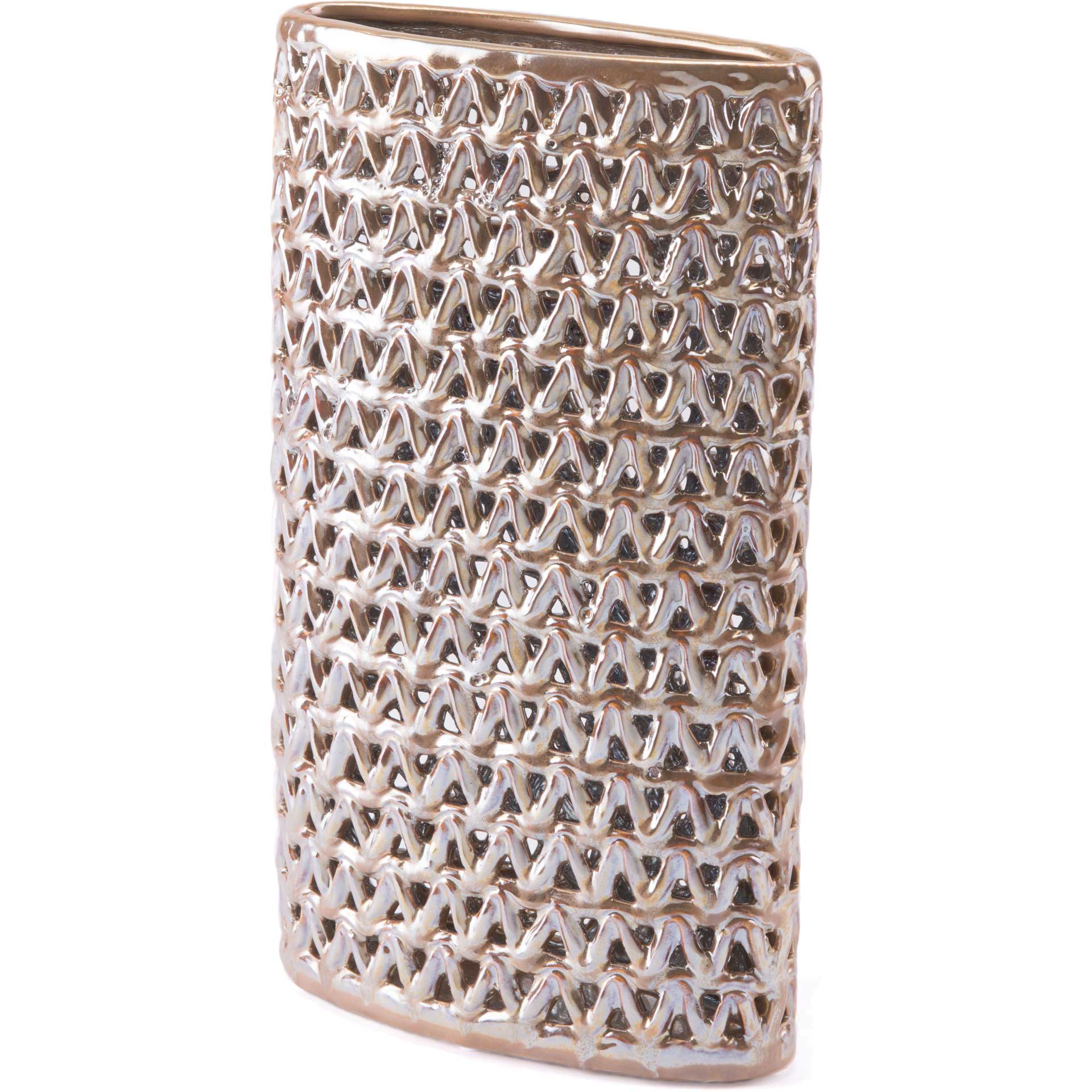 Chevron Vase Pearl Yellow - Image 3