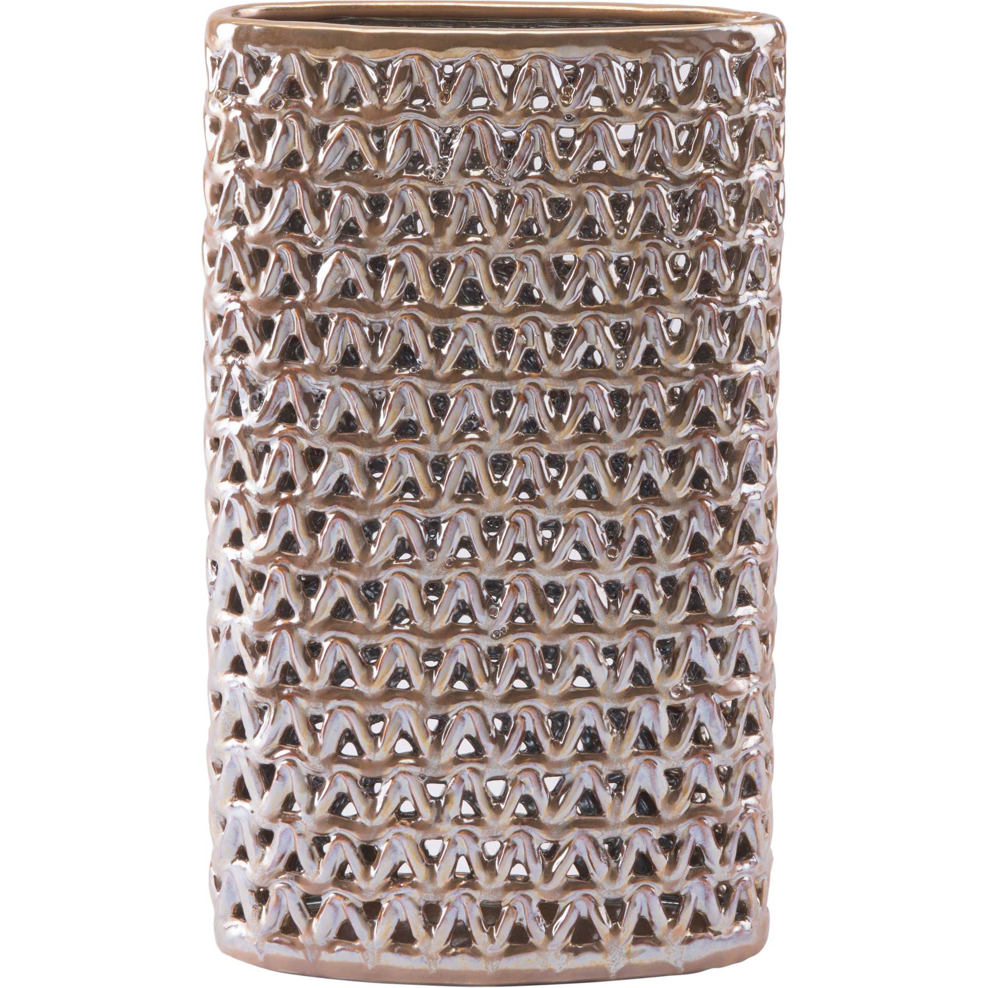 Chevron Vase Pearl Yellow - Image 4