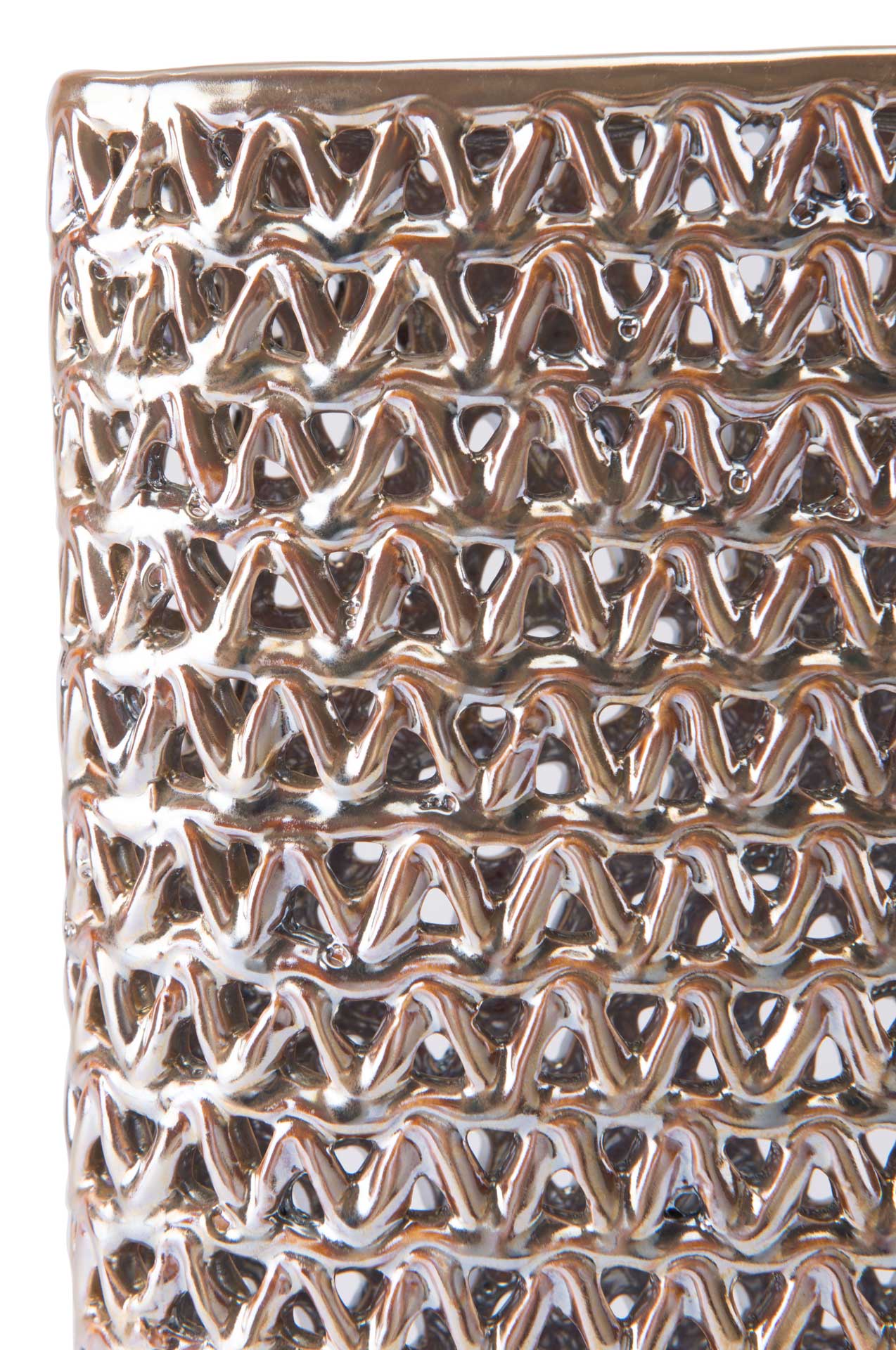 Chevron Vase Pearl Yellow - Image 5