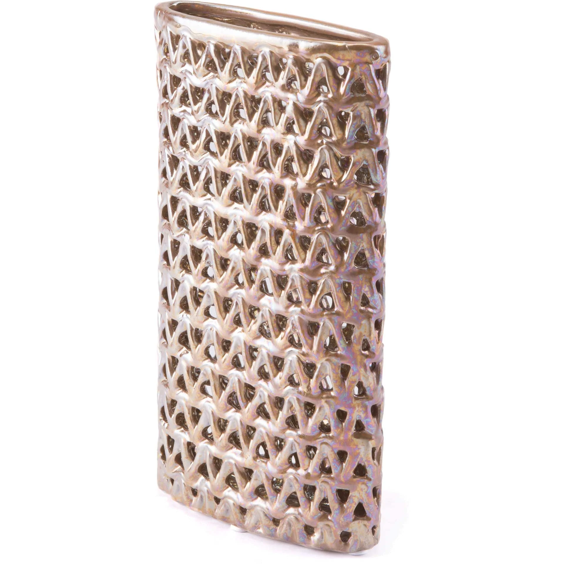 Chevron Vase Pearl Yellow - Image 6