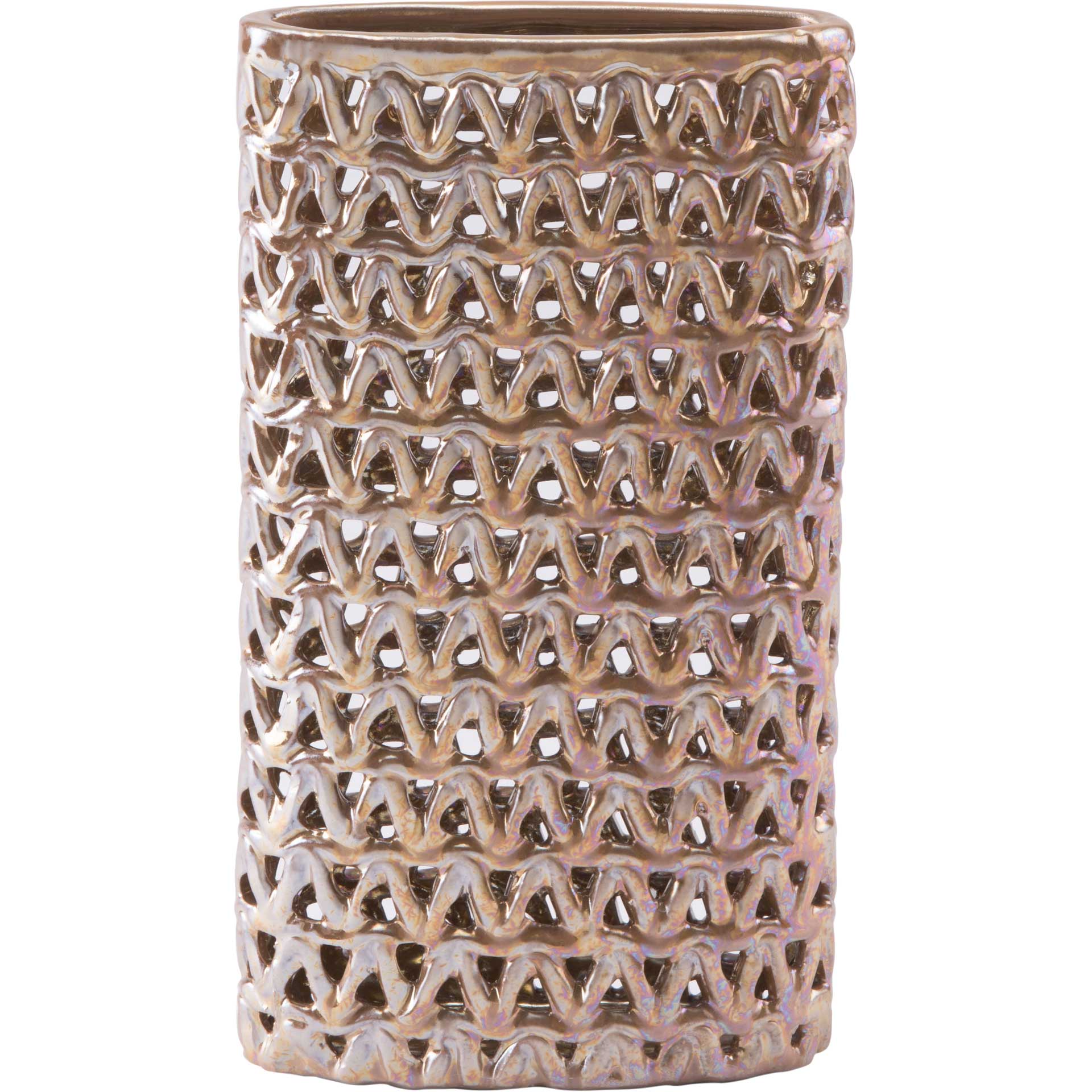 Chevron Vase Pearl Yellow - Image 7