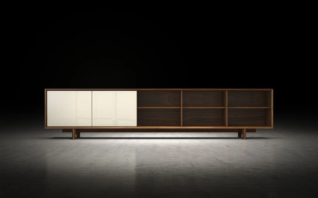 Chiswick Media Cabinet Walnut/Beige - Image 6