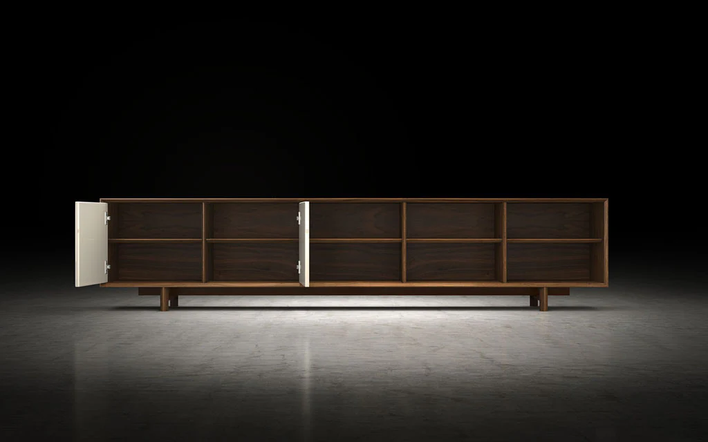 Chiswick Media Cabinet Walnut/Beige - Image 7