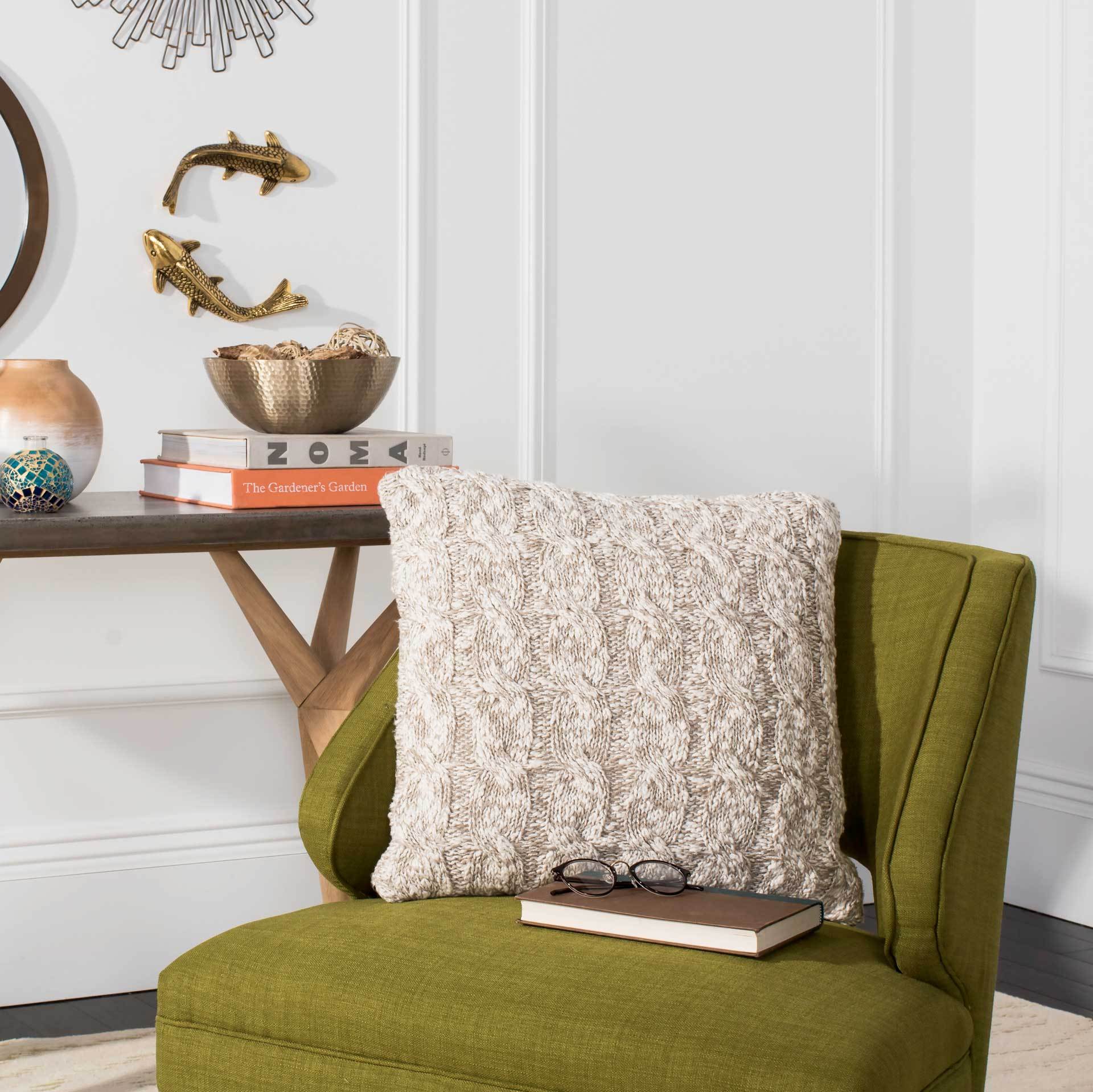 Christian Knit Pillow Stone/Natural - Image 4