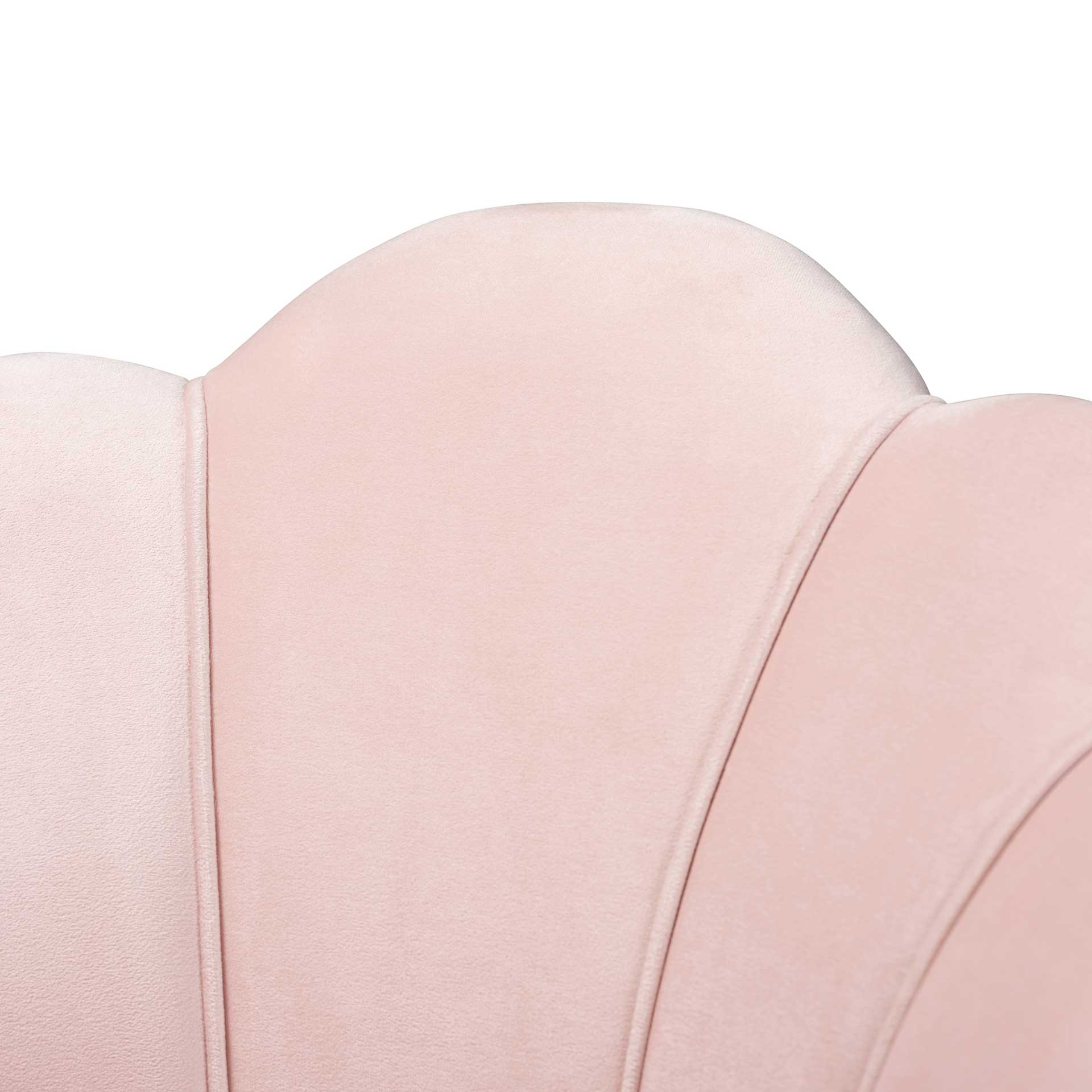Ciarra Velvet Fabric Upholstered Chair Light Pink/Gold - Image 5