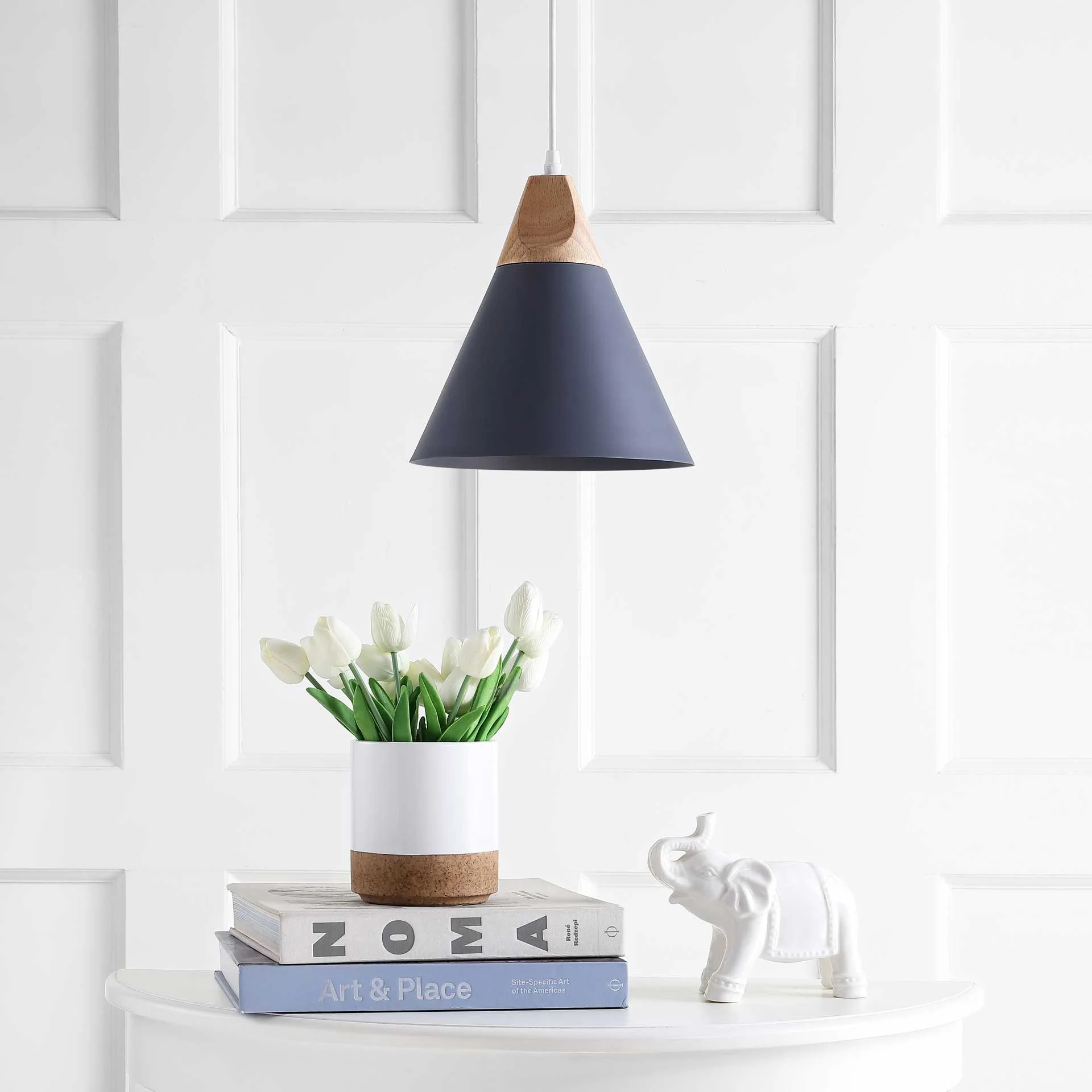 Cicely Pendant Dark Gray/Light Brown - Image 3