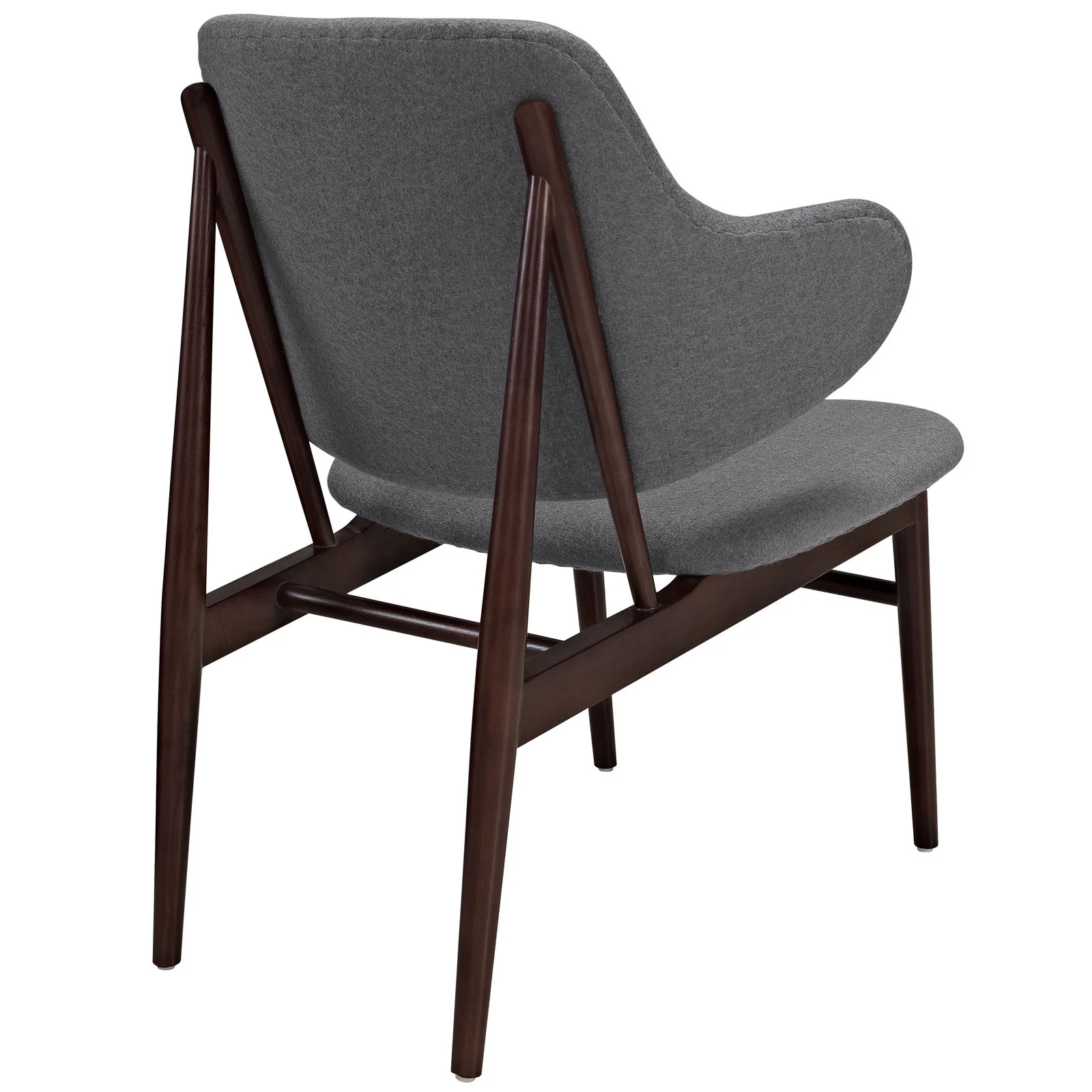 Cicely Wood Lounge Chair Dark Gray - Image 3