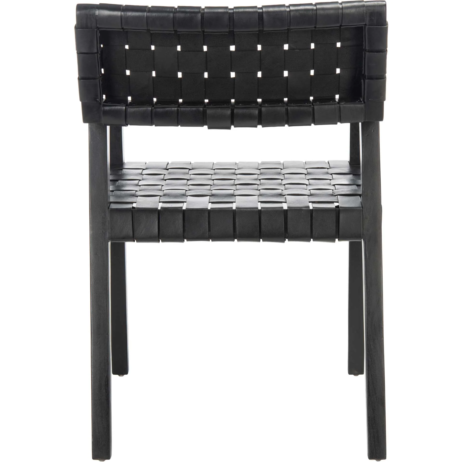 Cila Leather Dining Chair Black - Image 3