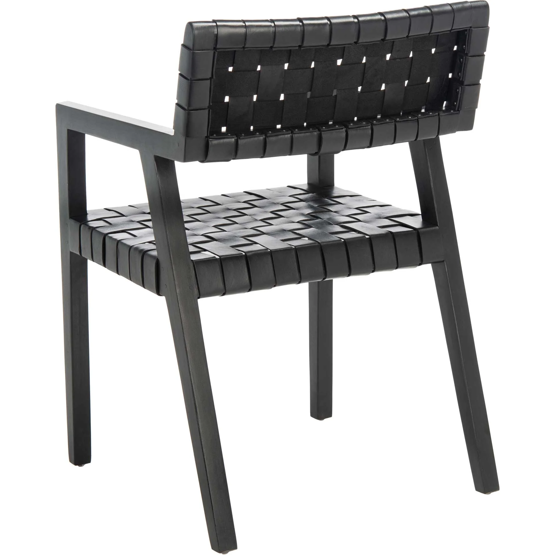Cila Leather Dining Chair Black - Image 4