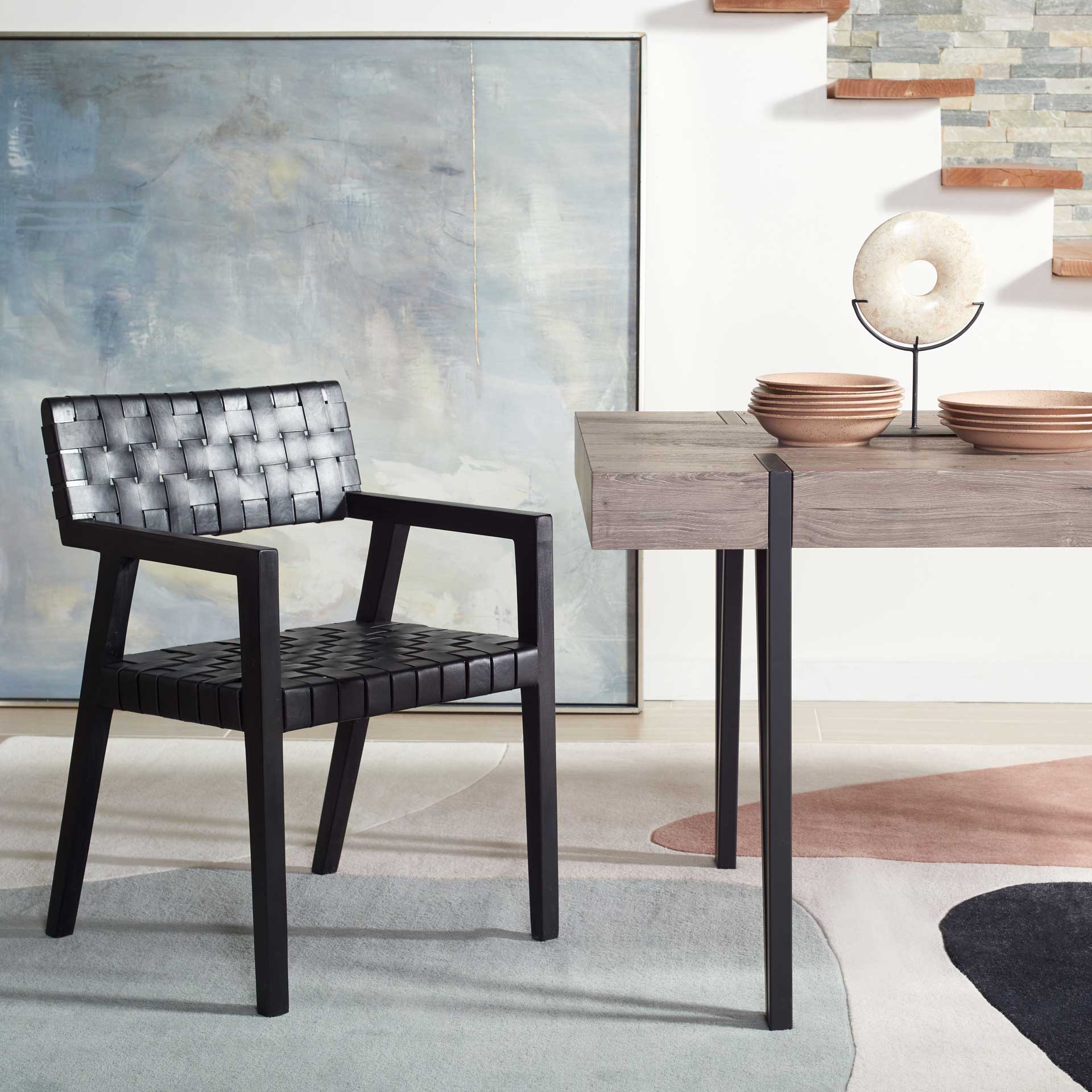 Cila Leather Dining Chair Black - Image 7