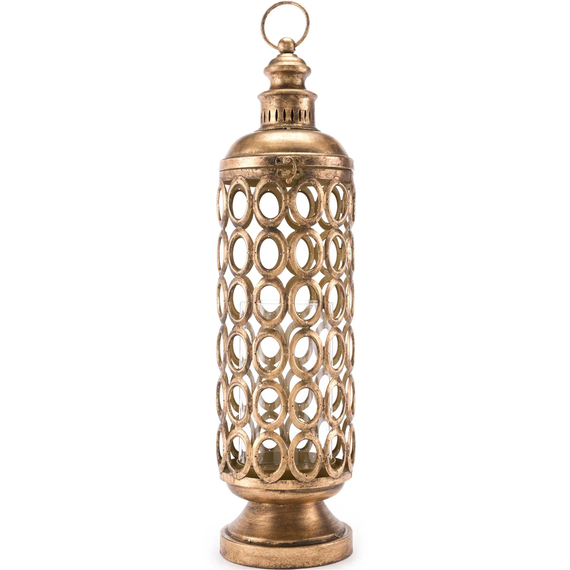 Circles Lantern Antique Gold - Image 2