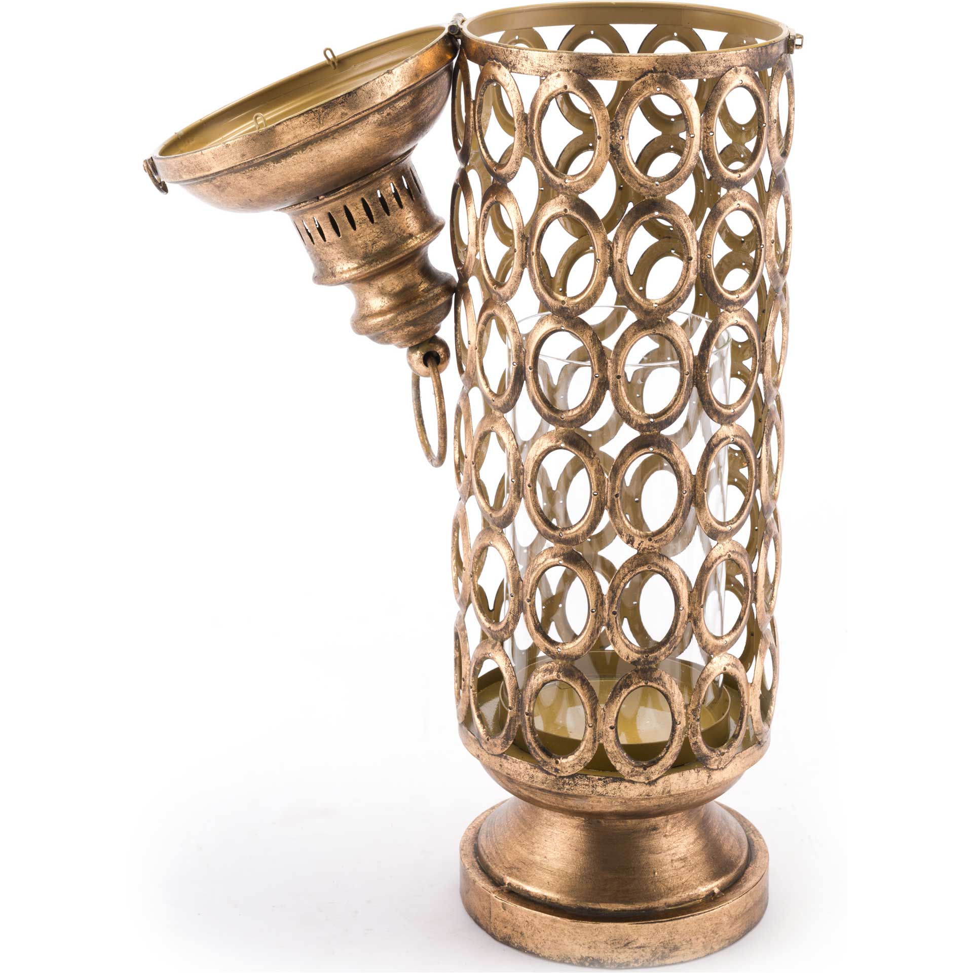 Circles Lantern Antique Gold - Image 4