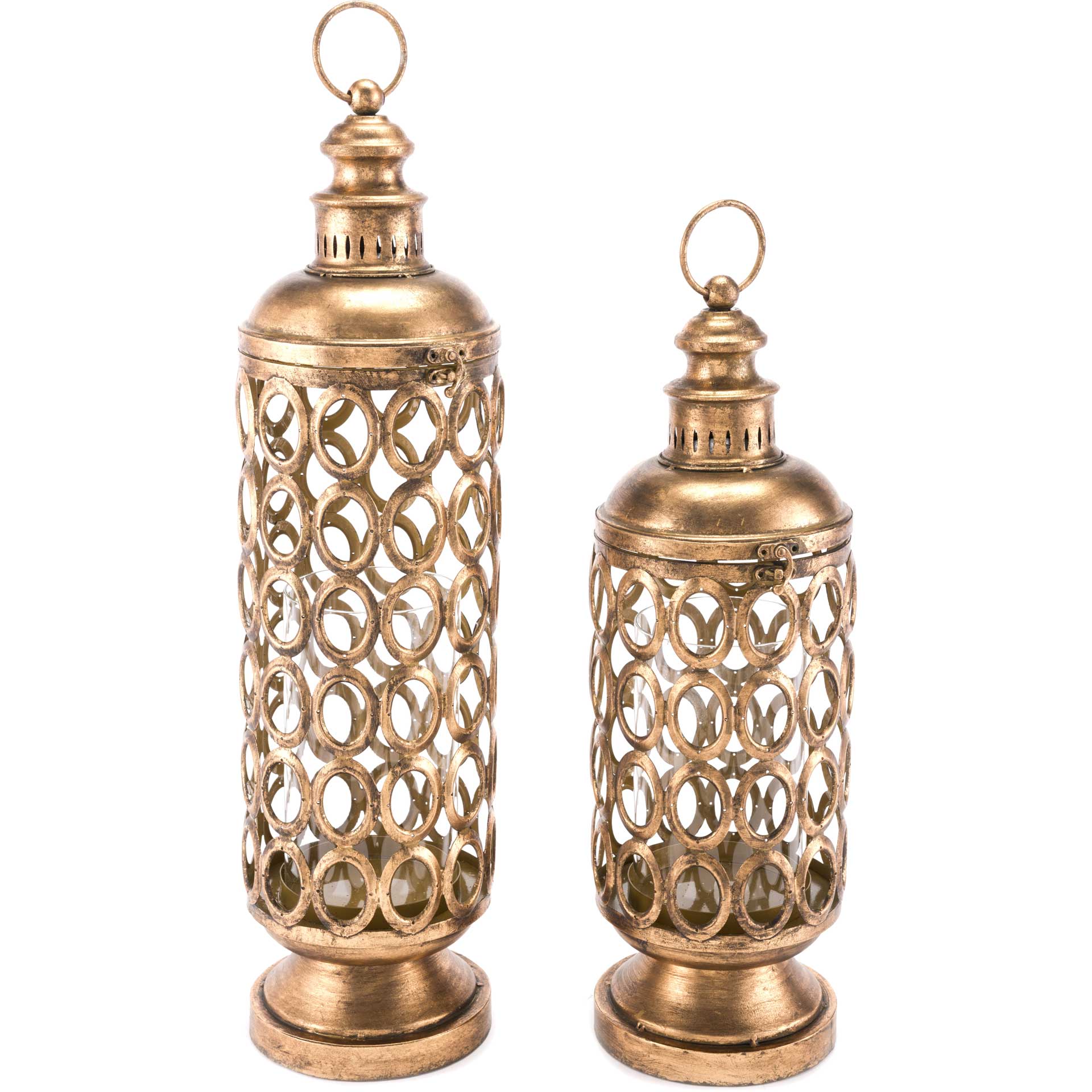 Circles Lantern Antique Gold - Image 9