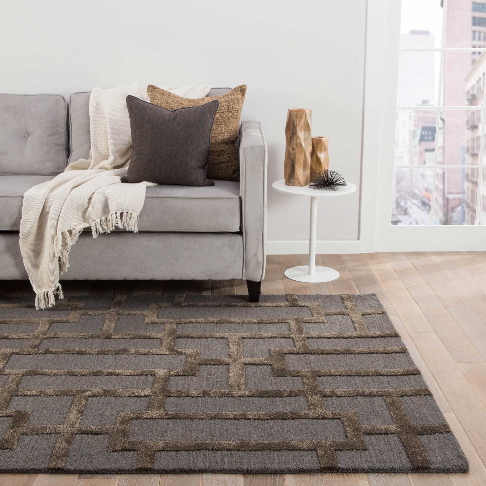City Dallas Deep Blue/Black Coffee Area Rug - Image 5