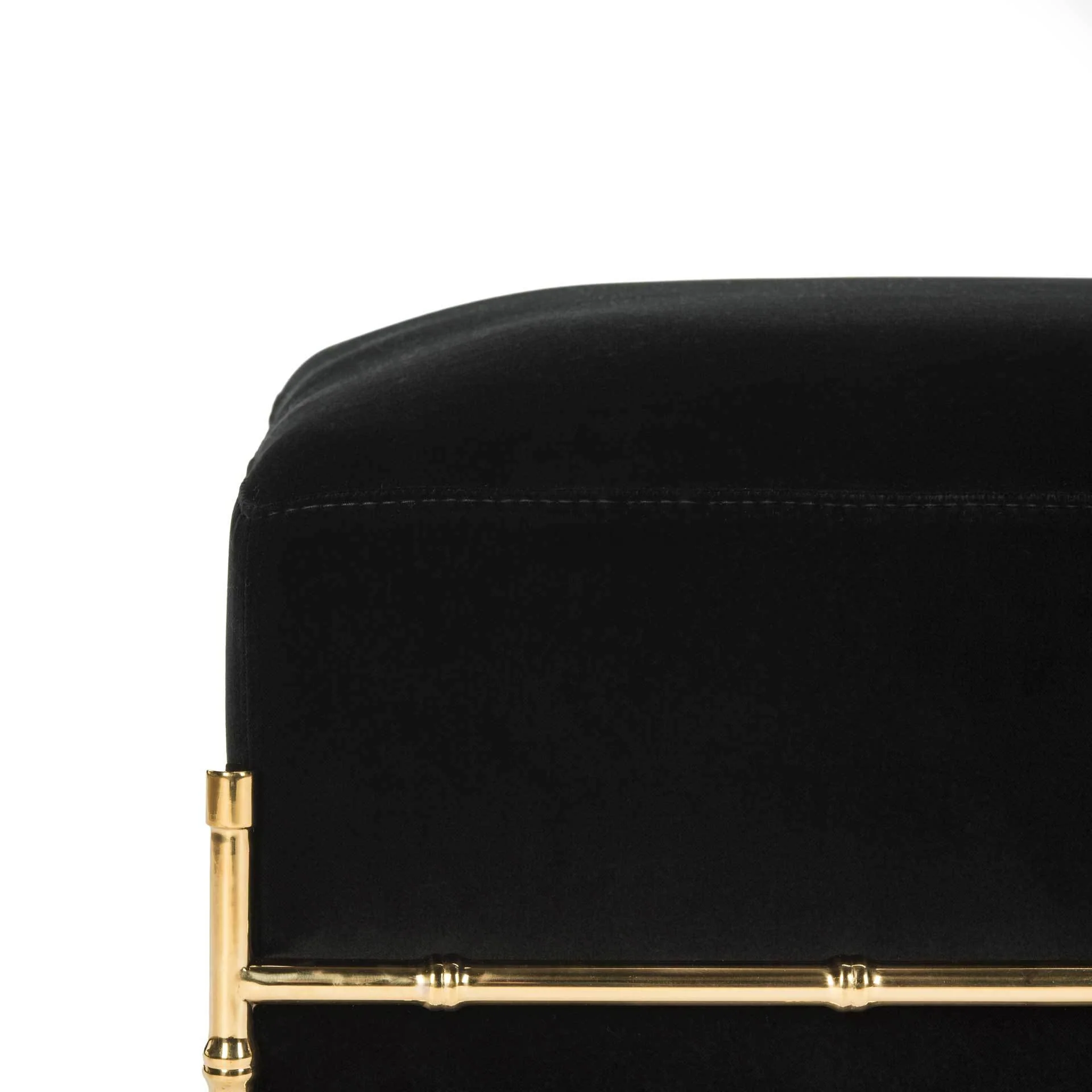 Claire Bamboo Velvet Ottoman - Image 4