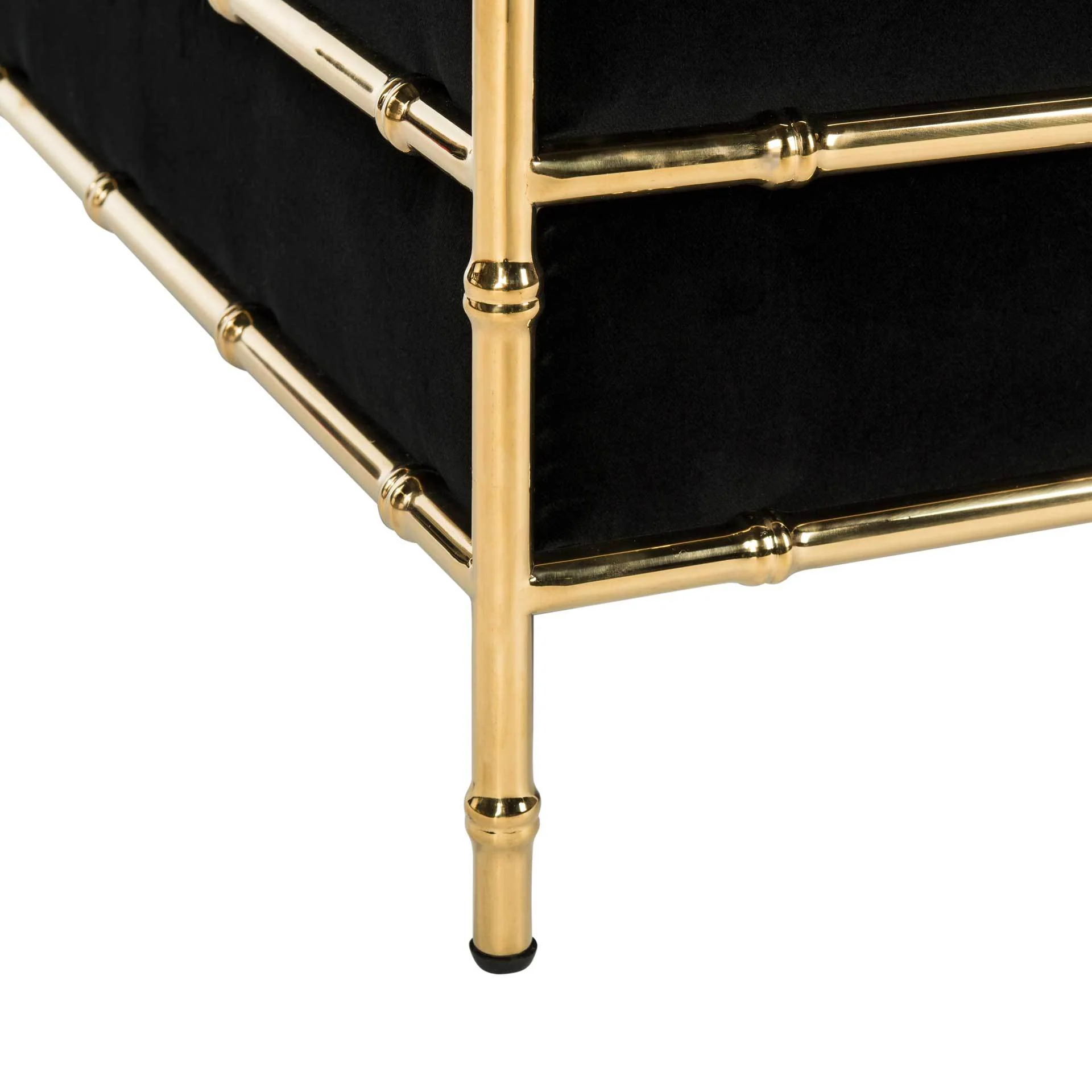 Claire Bamboo Velvet Ottoman - Image 5