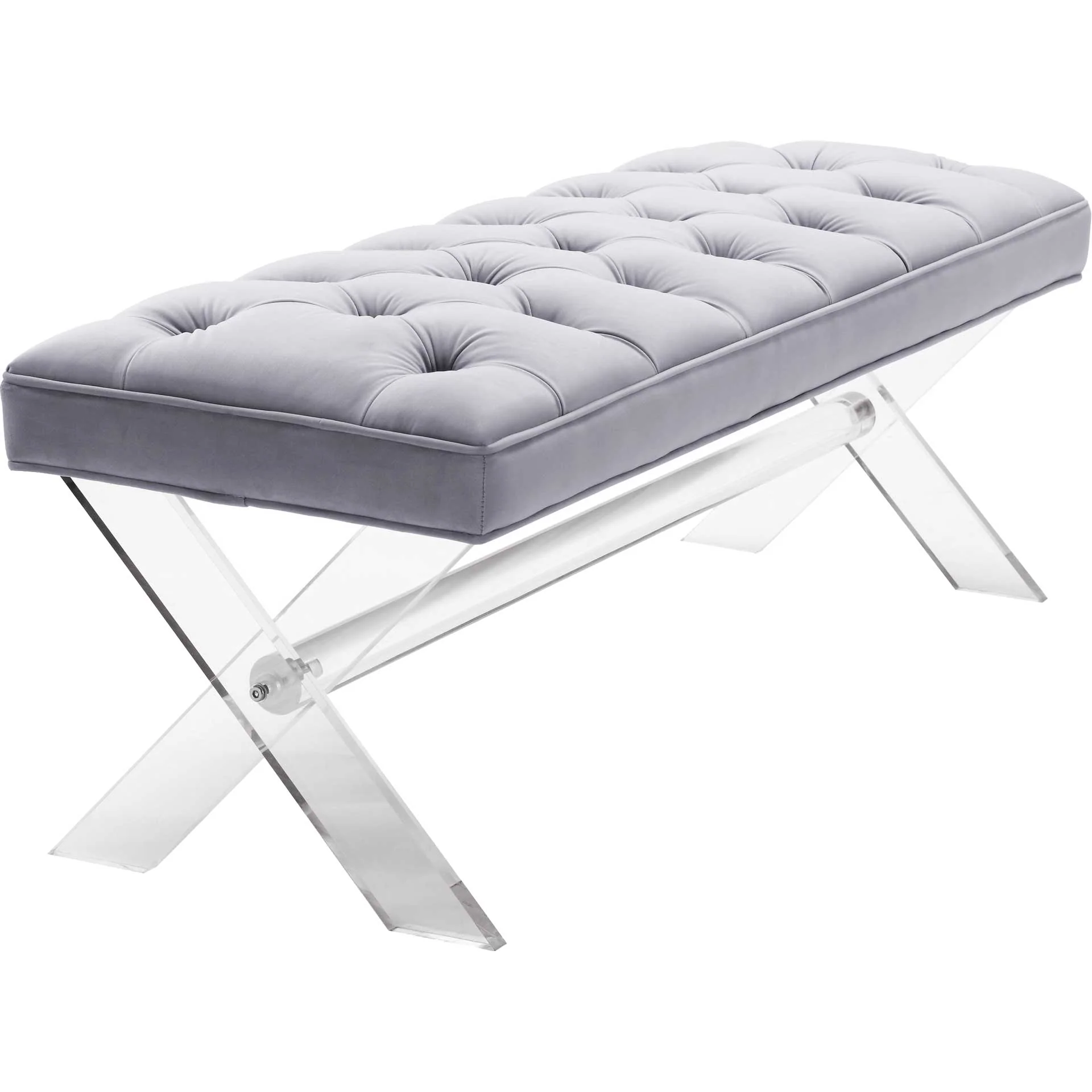 Clairton Lucite Bench Gray - Image 3