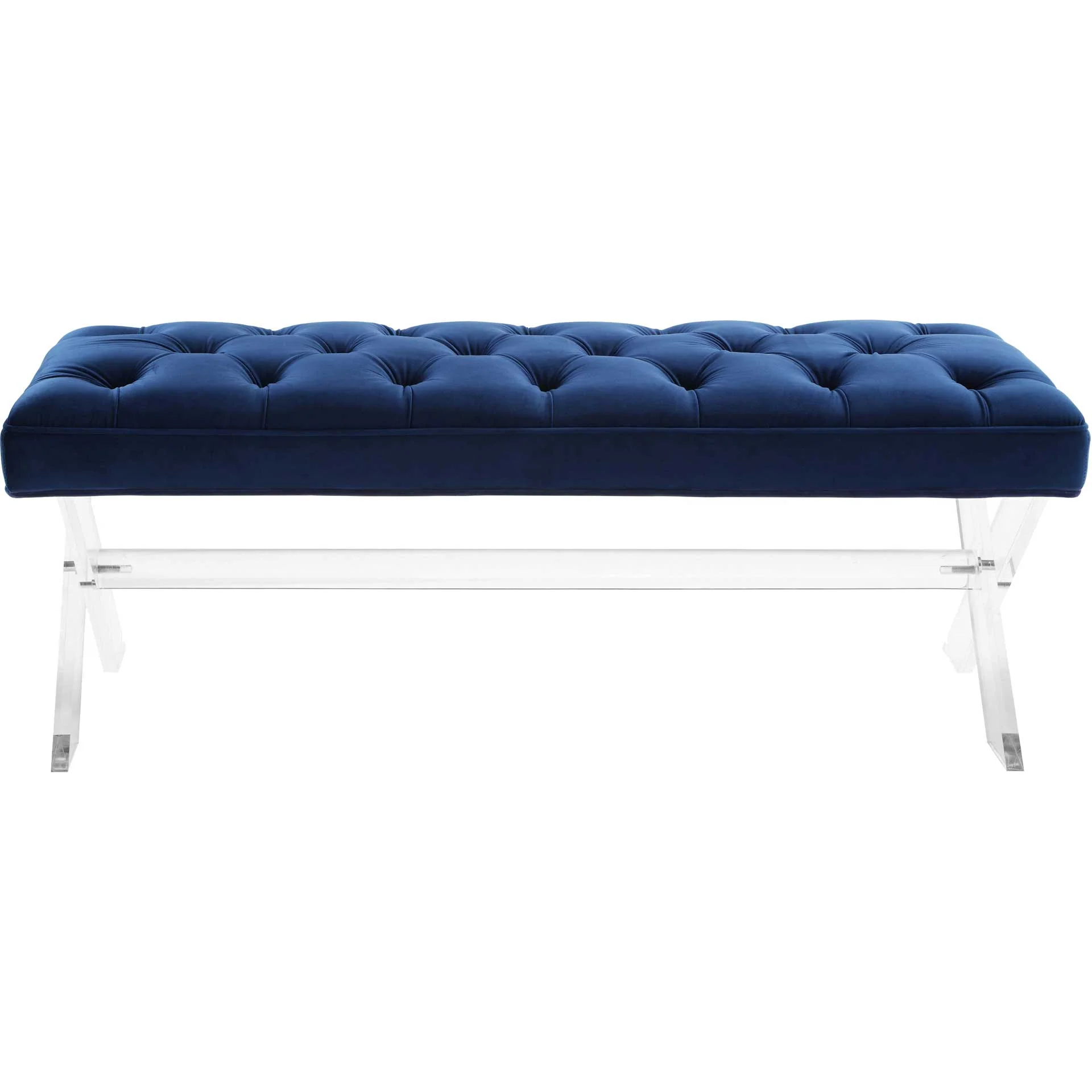 Clairton Lucite Bench Navy - Image 2