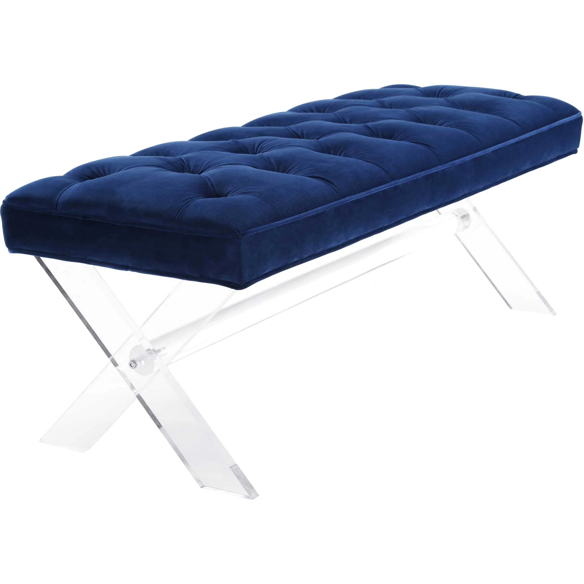 Clairton Lucite Bench Navy - Image 3