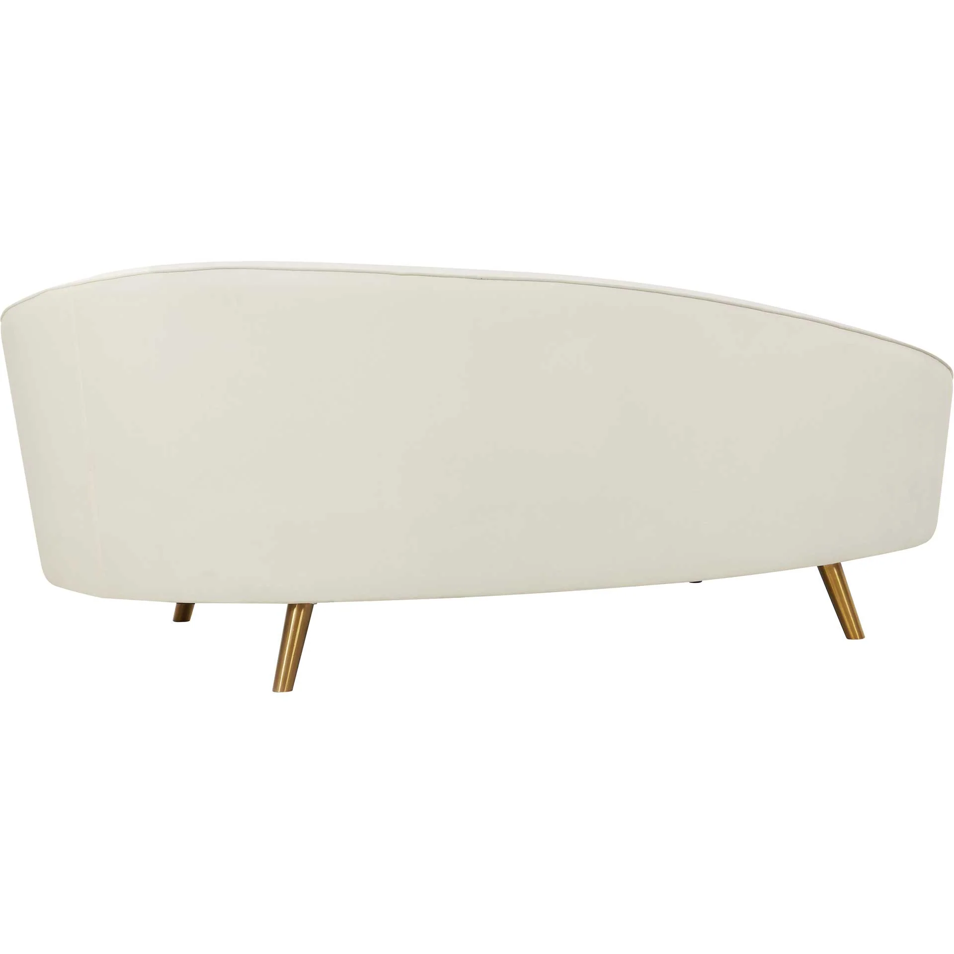 Clancy Velvet Sofa Cream - Image 3