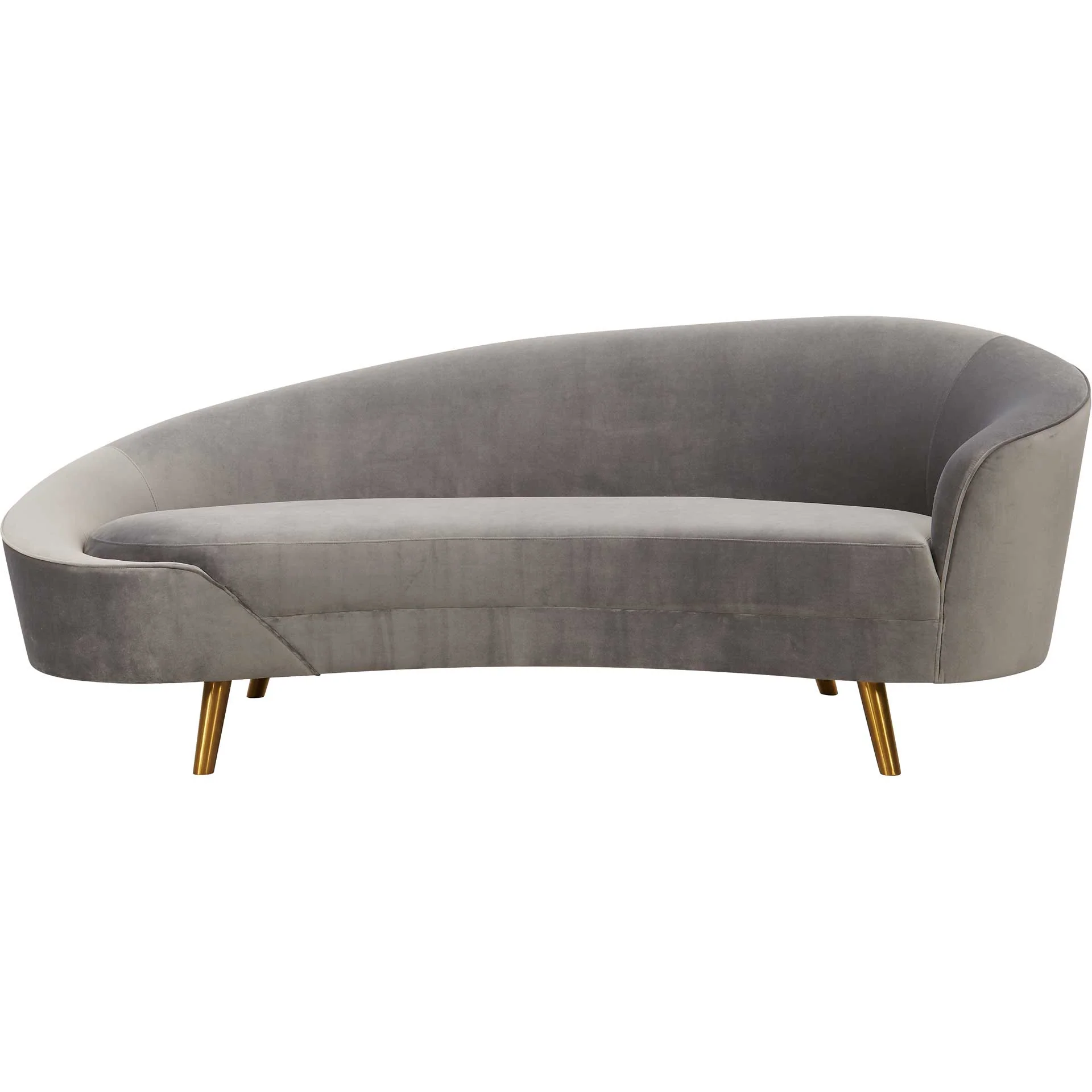 Clancy Velvet Sofa Gray - Image 2