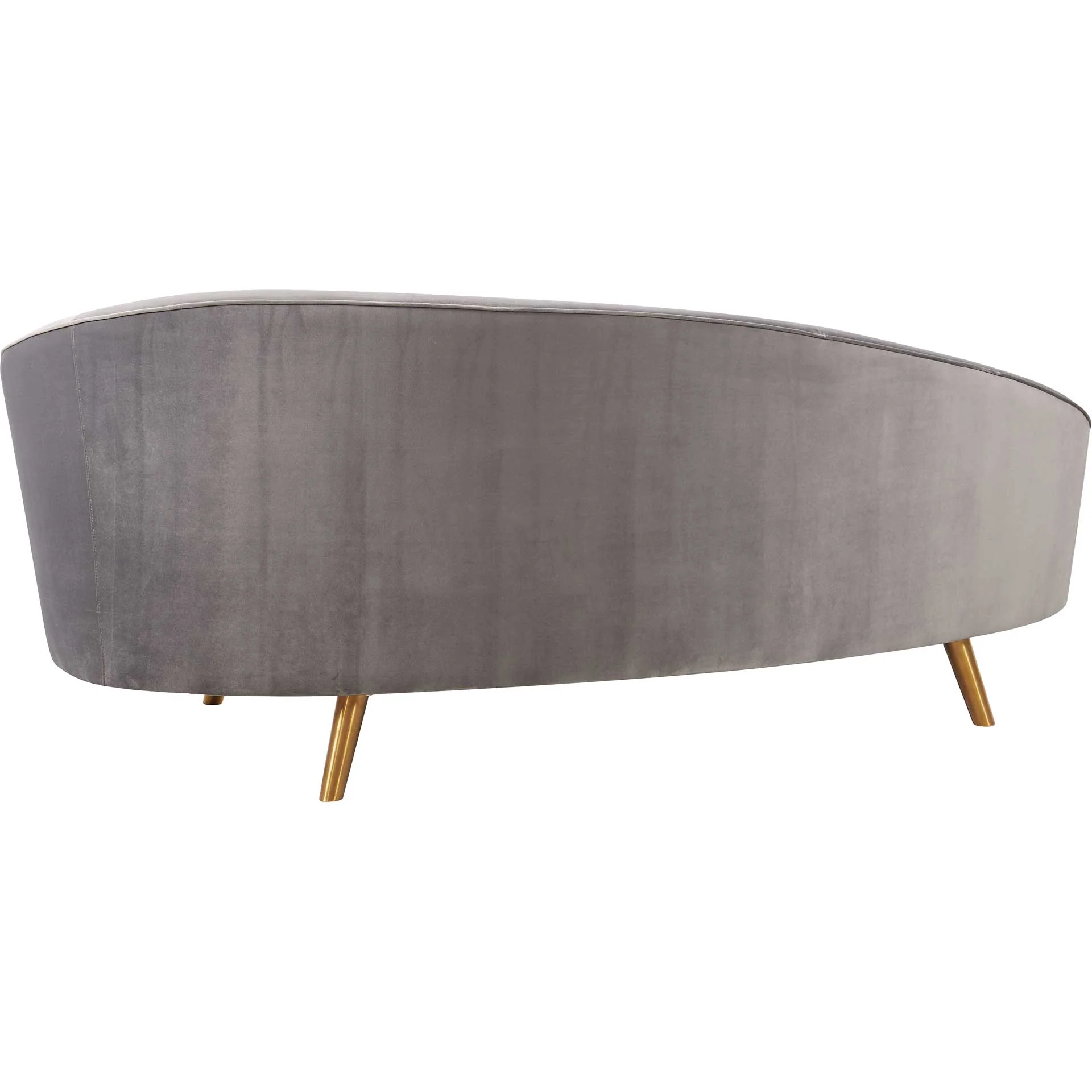 Clancy Velvet Sofa Gray - Image 3