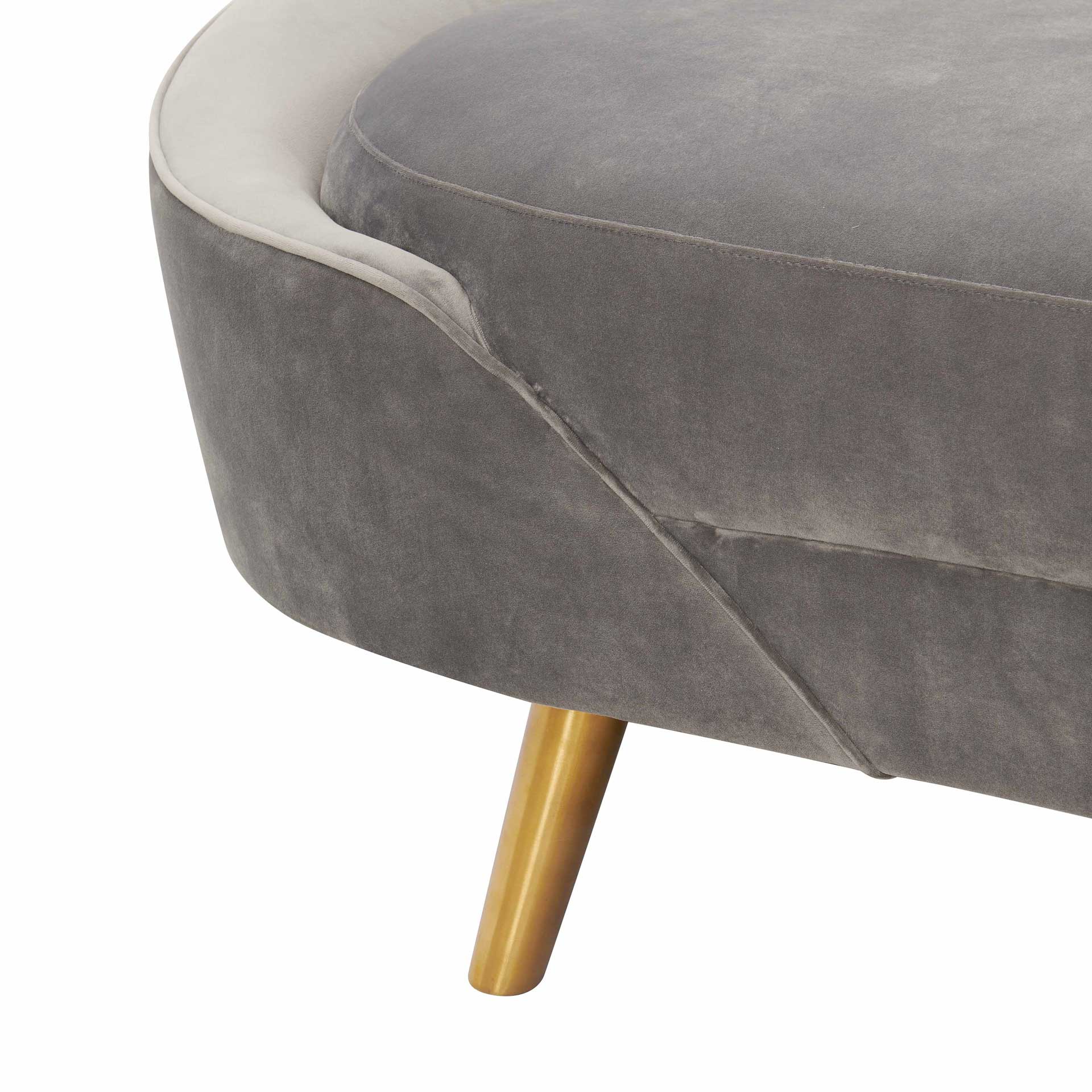 Clancy Velvet Sofa Gray - Image 4