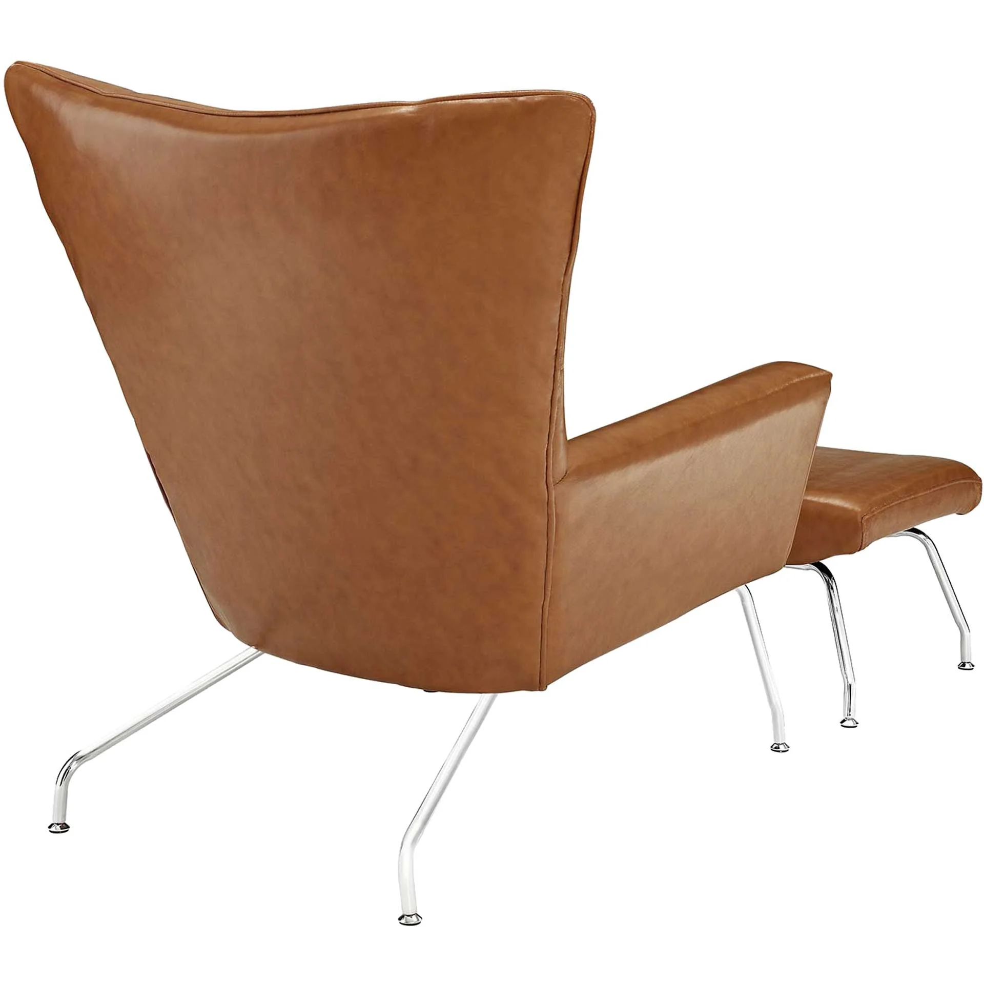 Clarell Leather Lounge Chair Tan - Image 3
