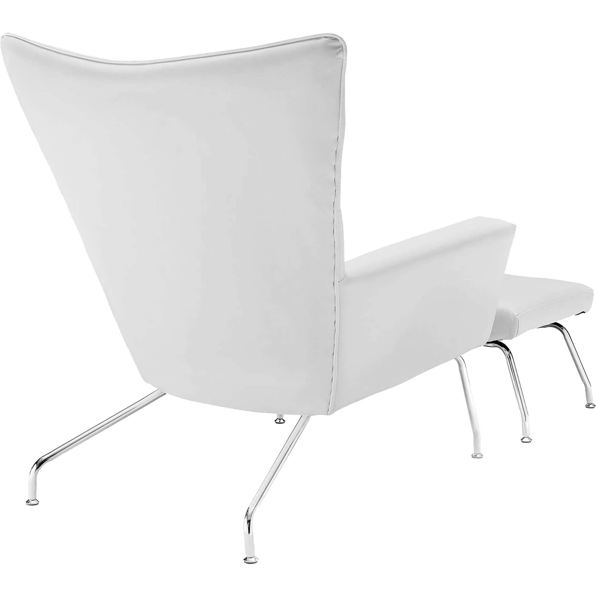 Clarell Leather Lounge Chair White - Image 3