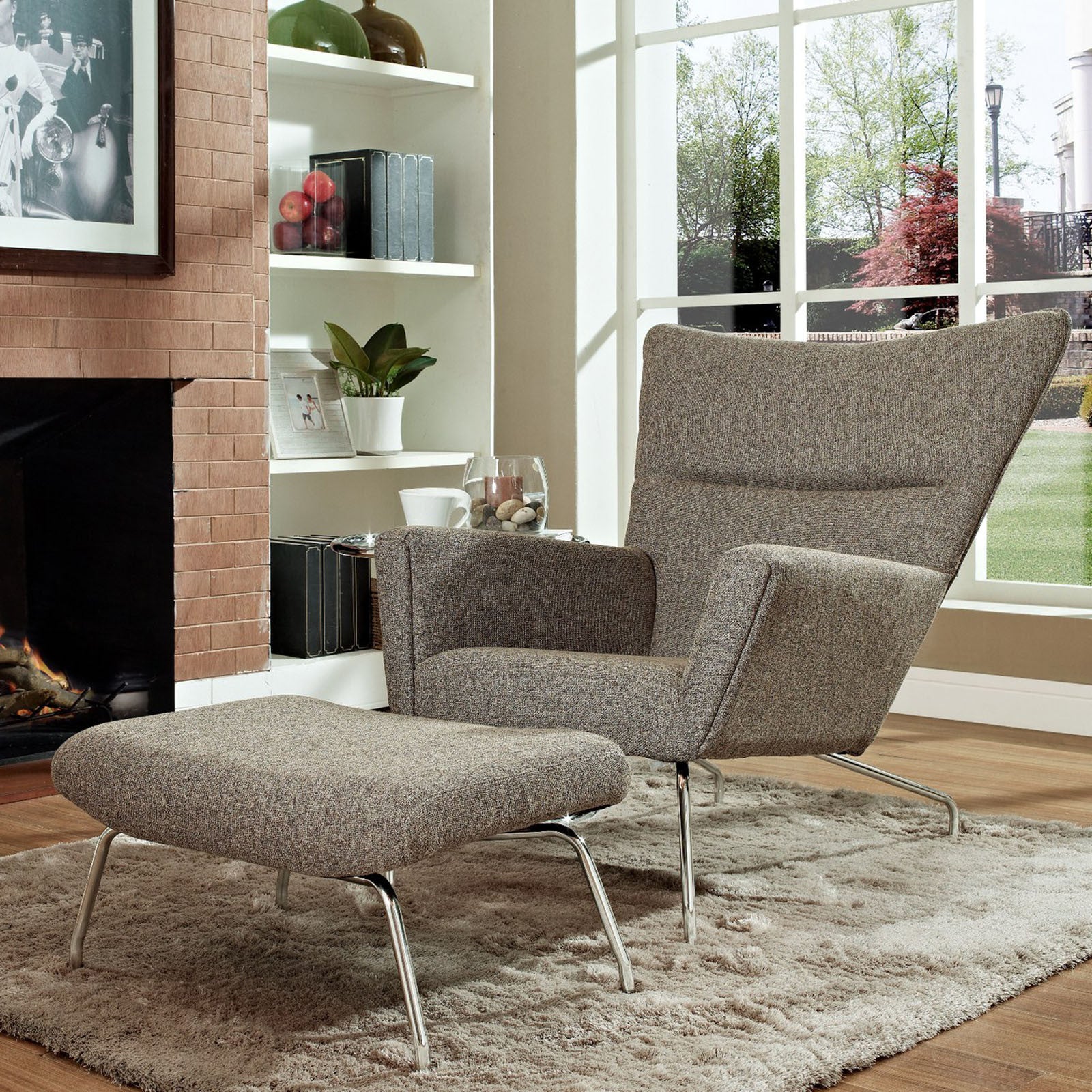 Clarell Lounge Chair Oatmeal - Image 4