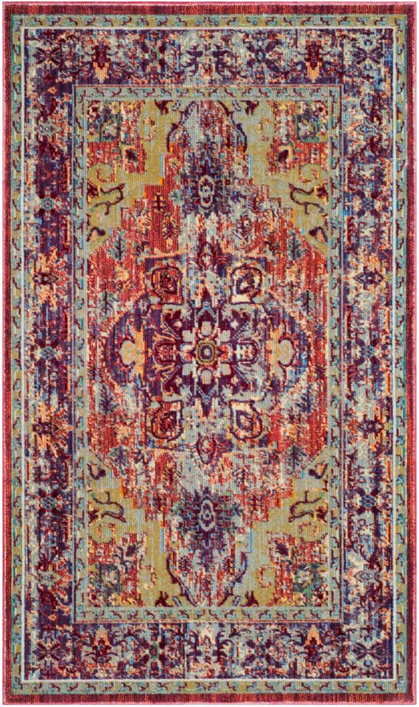 Claremont Purple/Coral Area Rug - Image 2