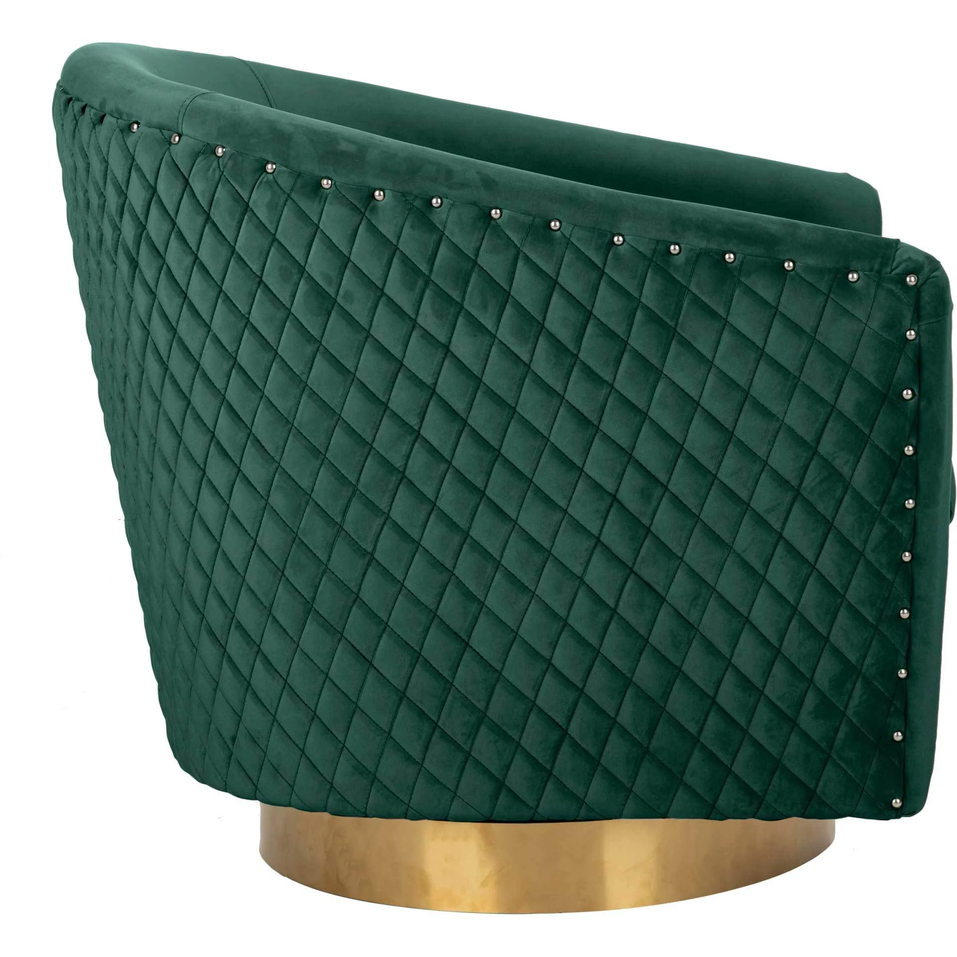 Clarissa Quilted Swivel Tub Chair - Image 3