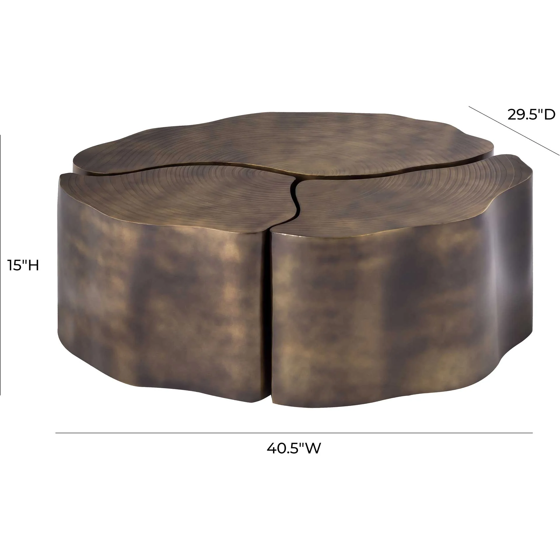 Clarity Coffee Tables Antique Brass - Image 6