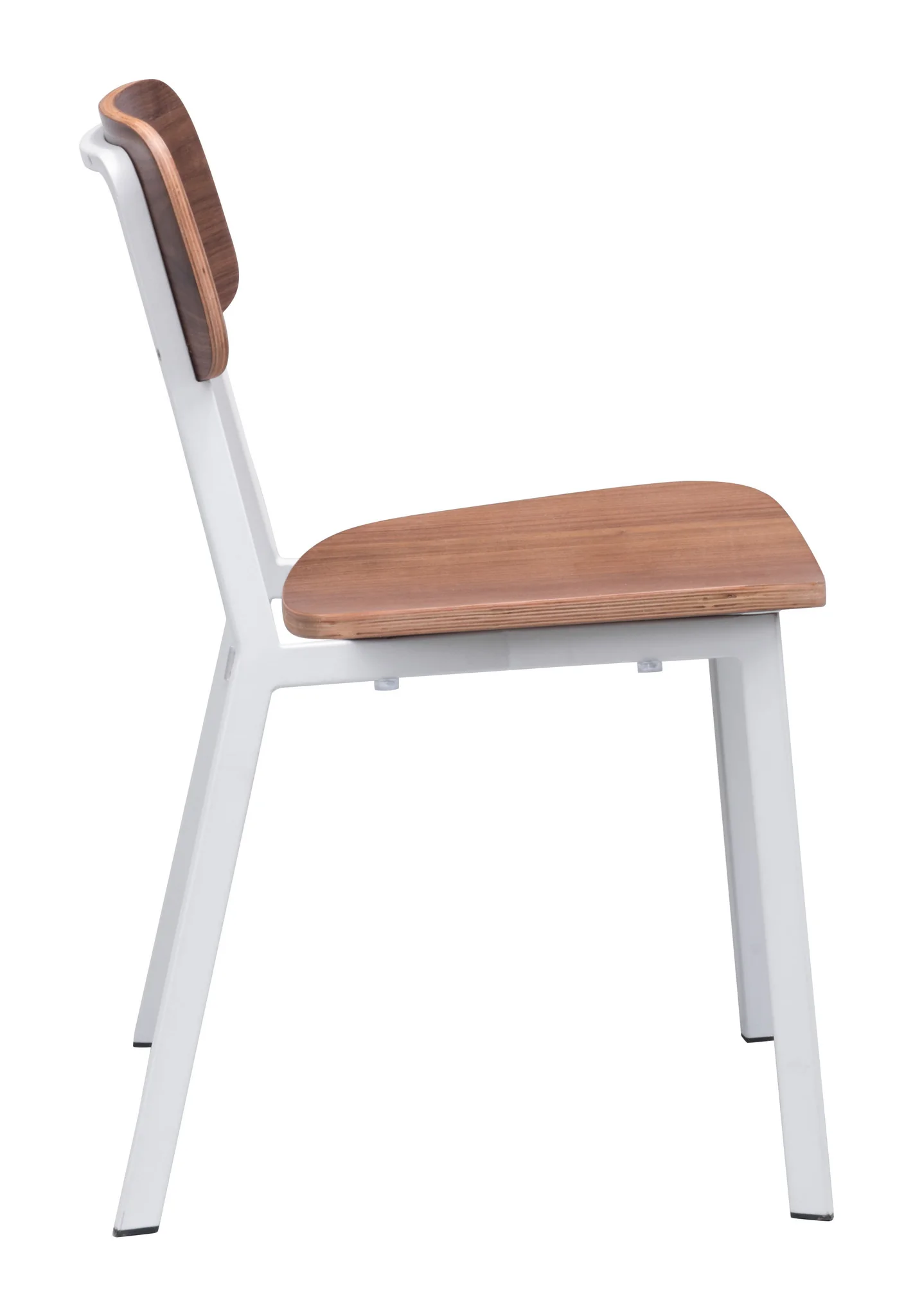 Clarity Dining Chair White & Walnut (Set of 4) - Image 2