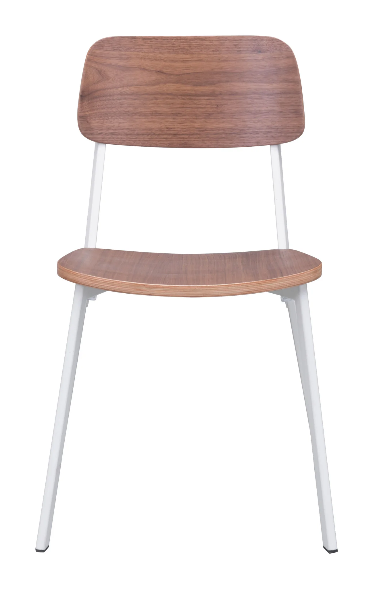 Clarity Dining Chair White & Walnut (Set of 4) - Image 3