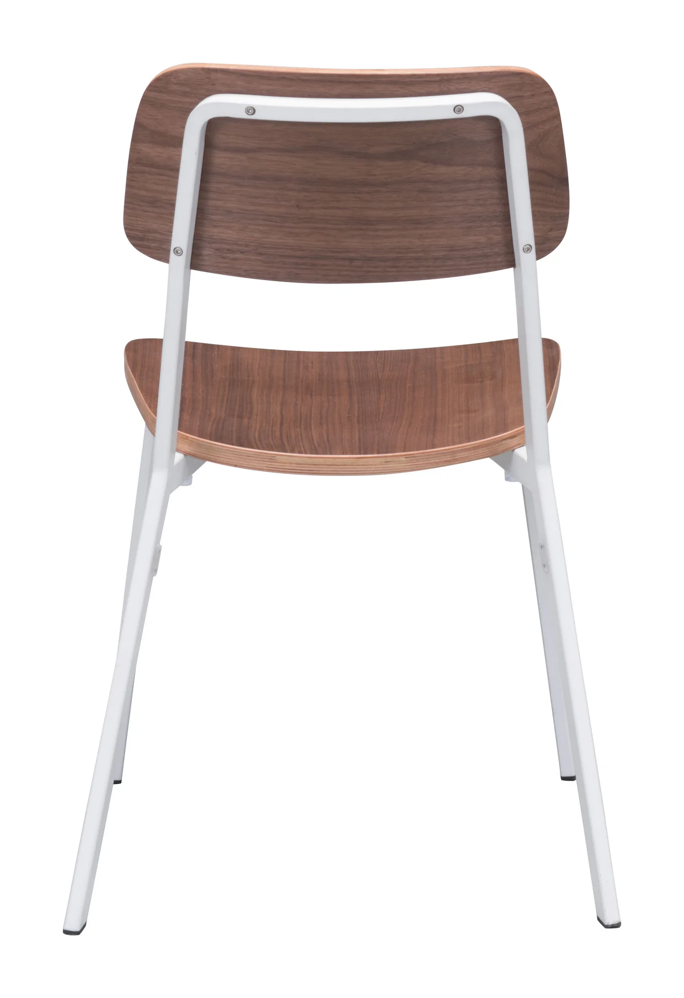 Clarity Dining Chair White & Walnut (Set of 4) - Image 4
