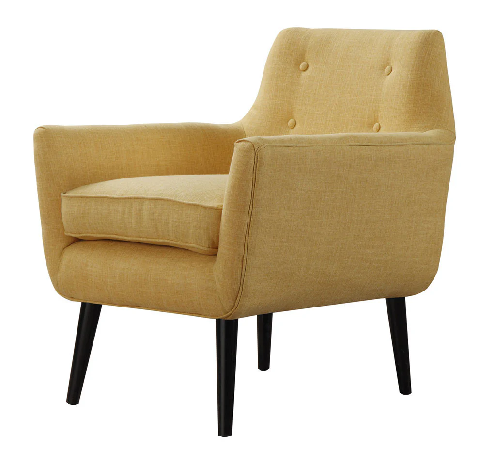Clark Linen Chair Mustard Yellow - Image 2