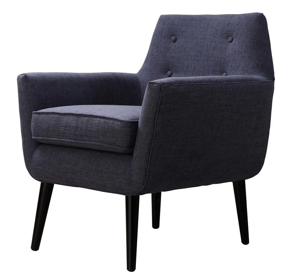 Clark Linen Chair Navy - Image 2