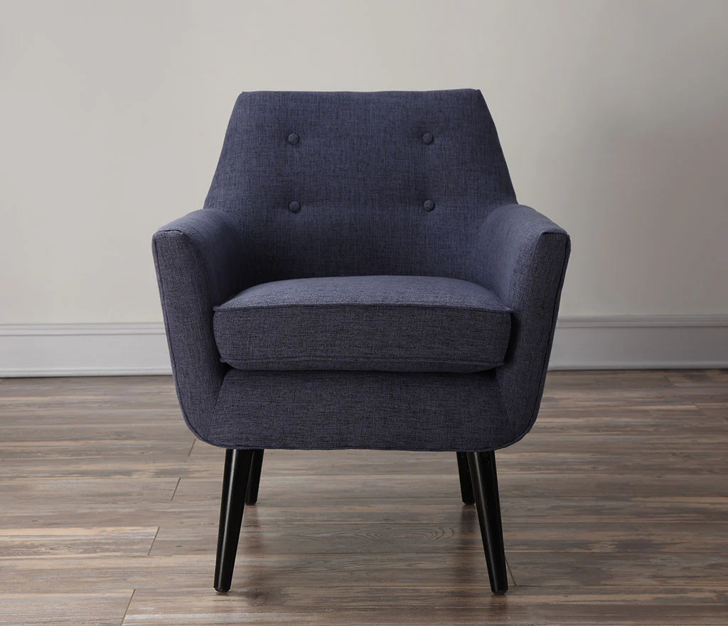 Clark Linen Chair Navy - Image 5