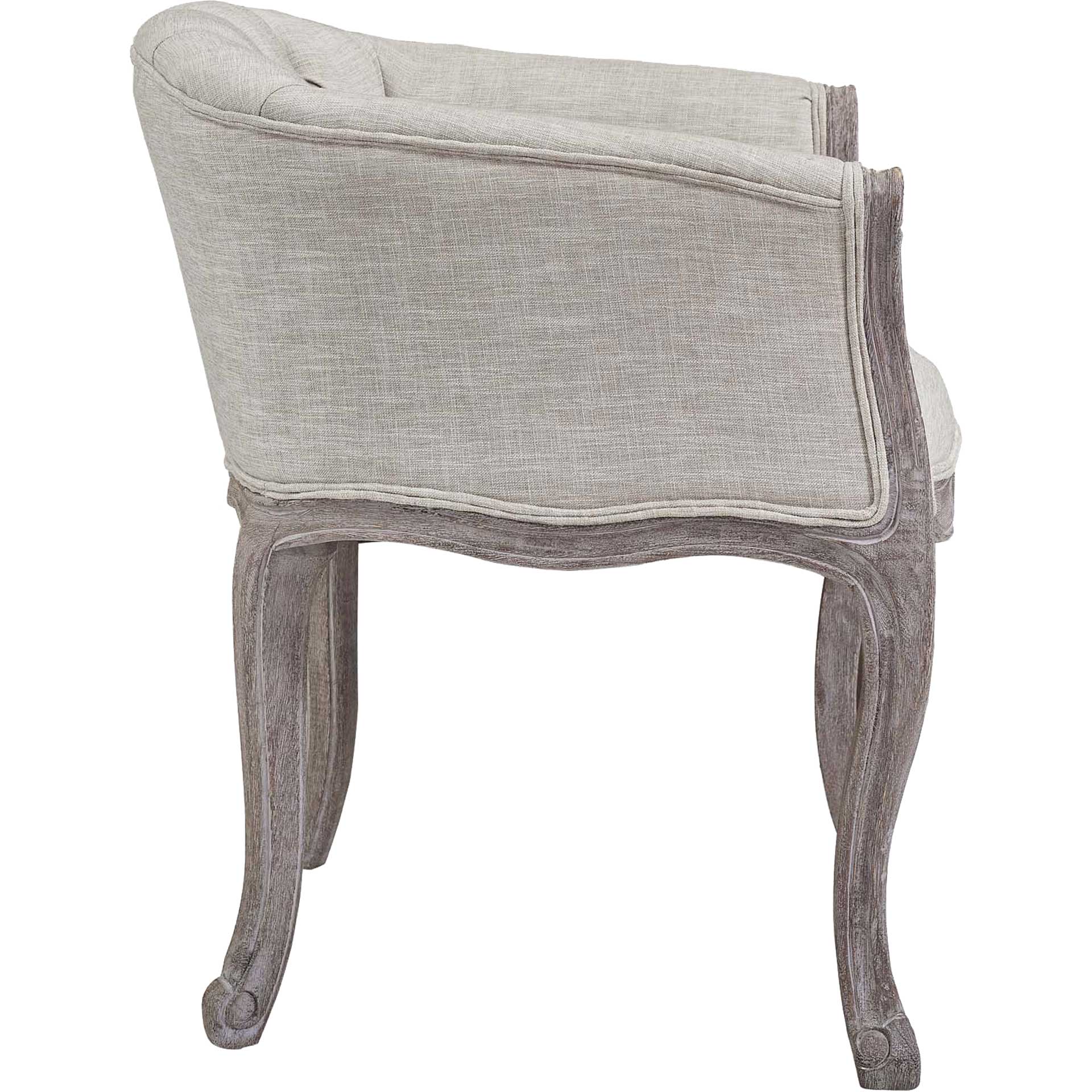 Class Upholstered Fabric Dining Armchair Beige - Image 2