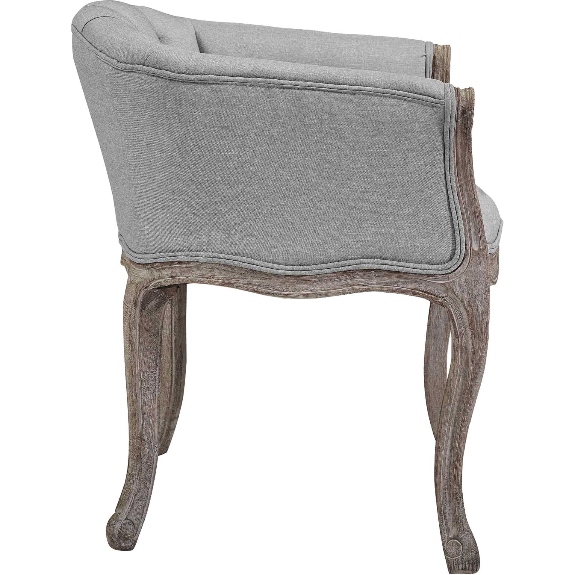 Class Upholstered Fabric Dining Armchair Light Gray - Image 2