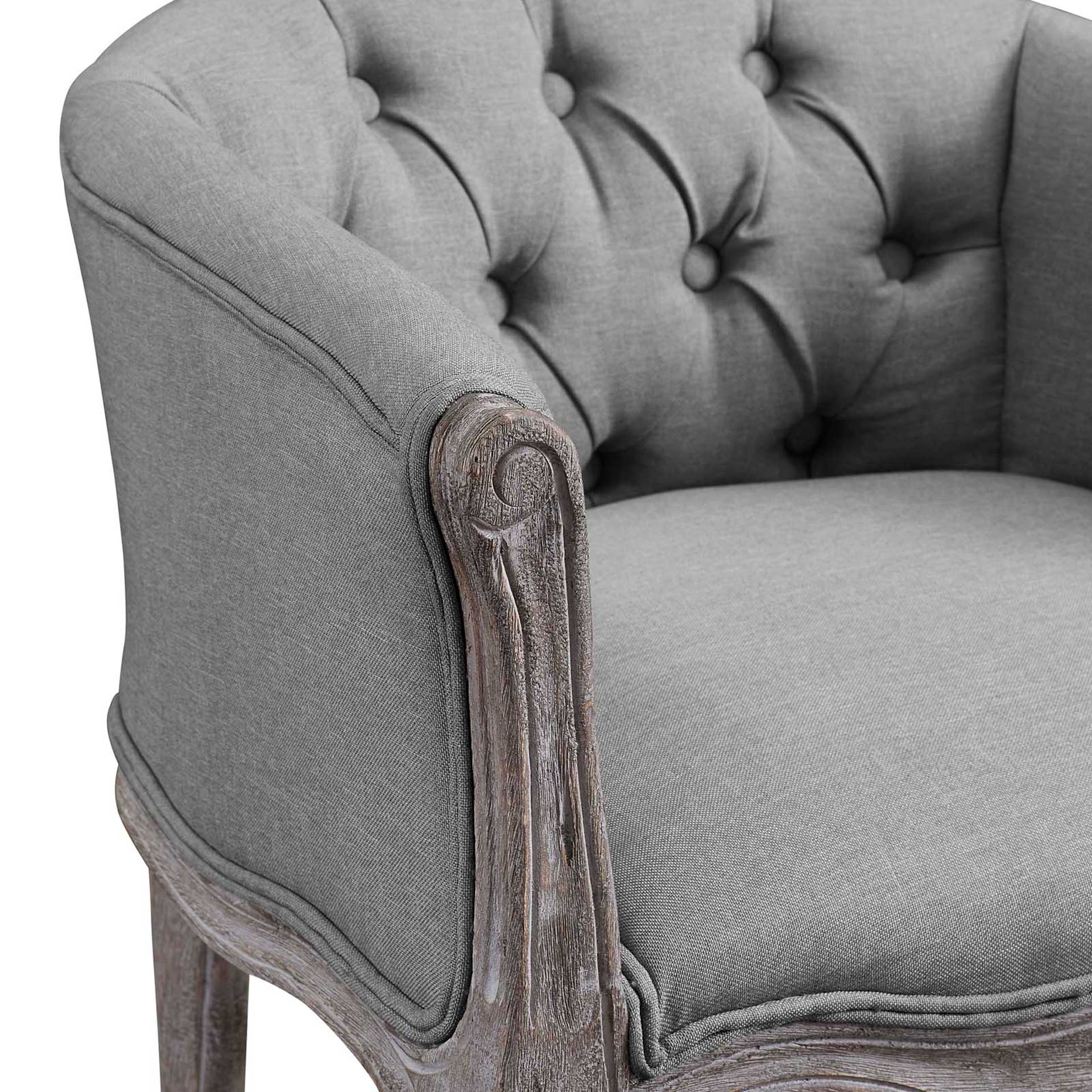 Class Upholstered Fabric Dining Armchair Light Gray - Image 4