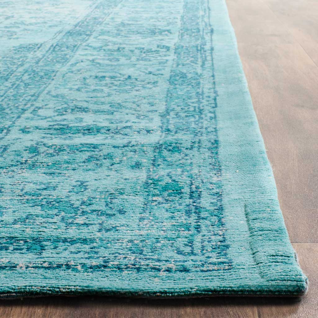 Classic Vintage Aqua Area Rug - Image 4